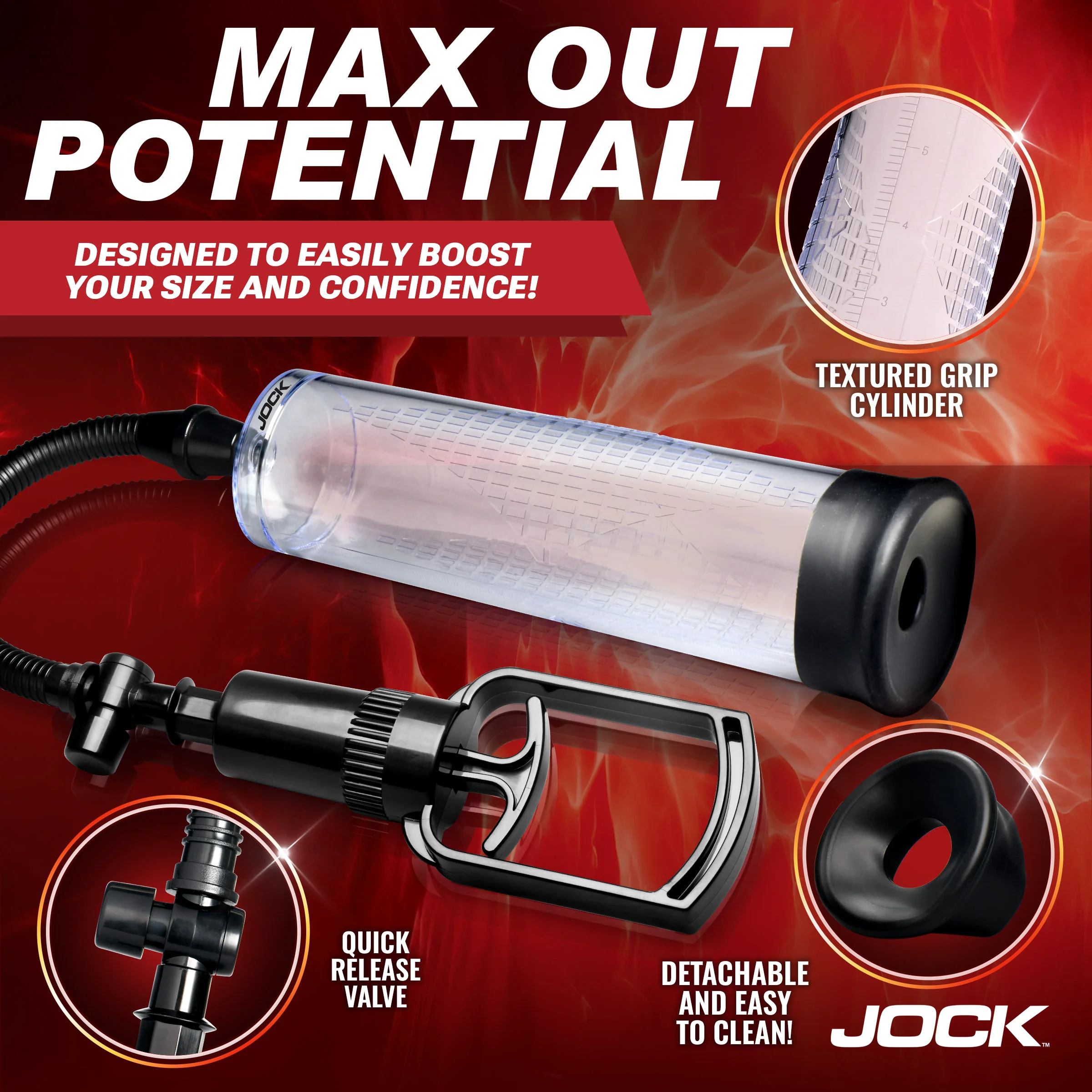 Amp Up Penis Pump with Pull Handle - Image 3