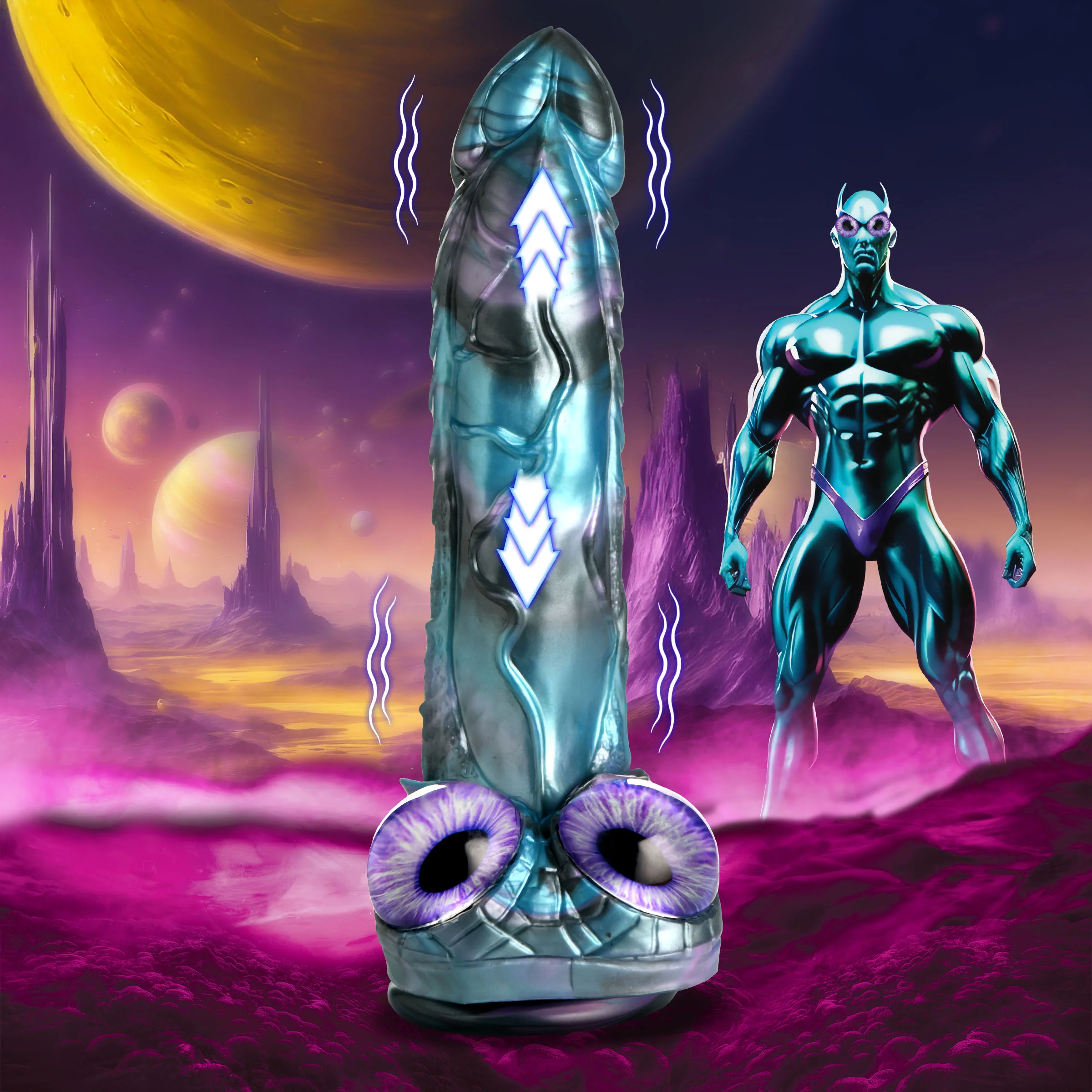 Astro-Thrust Thrusting & Vibrating Silicone Dildo - Image 2