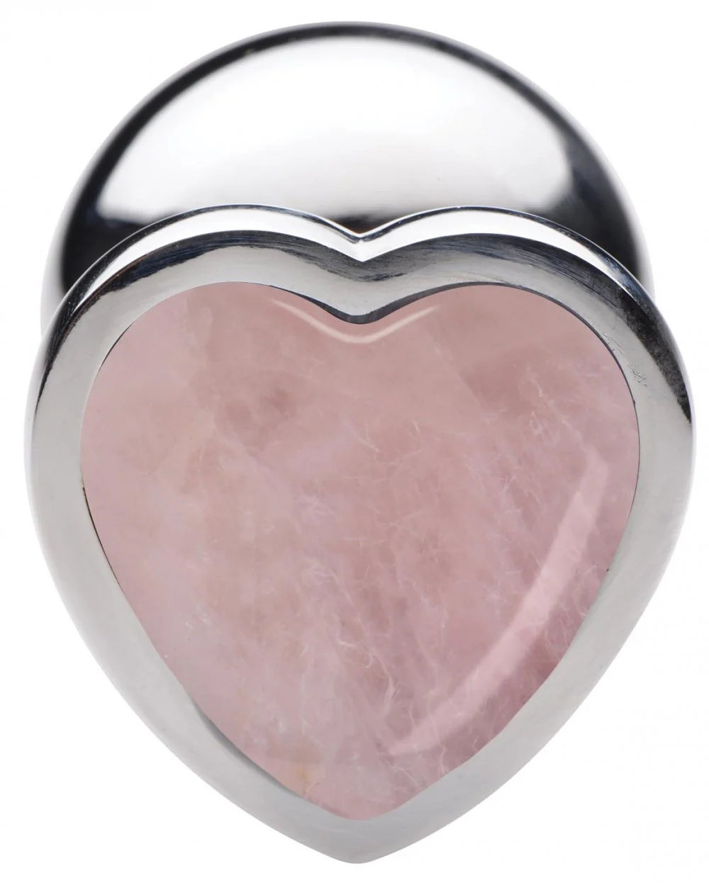 Authentic Rose Quartz Gemstone Heart Anal Plug - Image 3