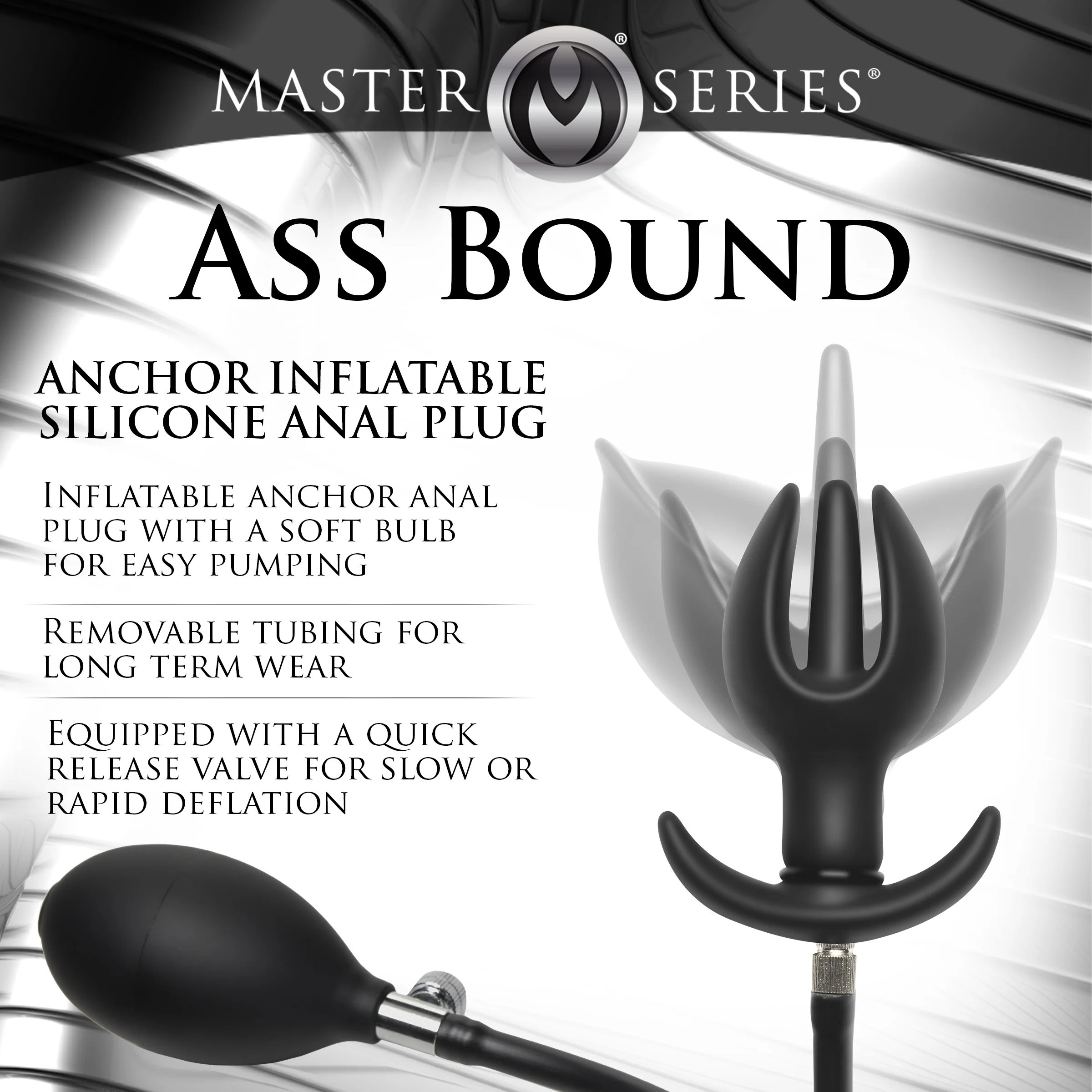 Ass Bound Anchor Inflatable Silicone Anal Plug - Image 2