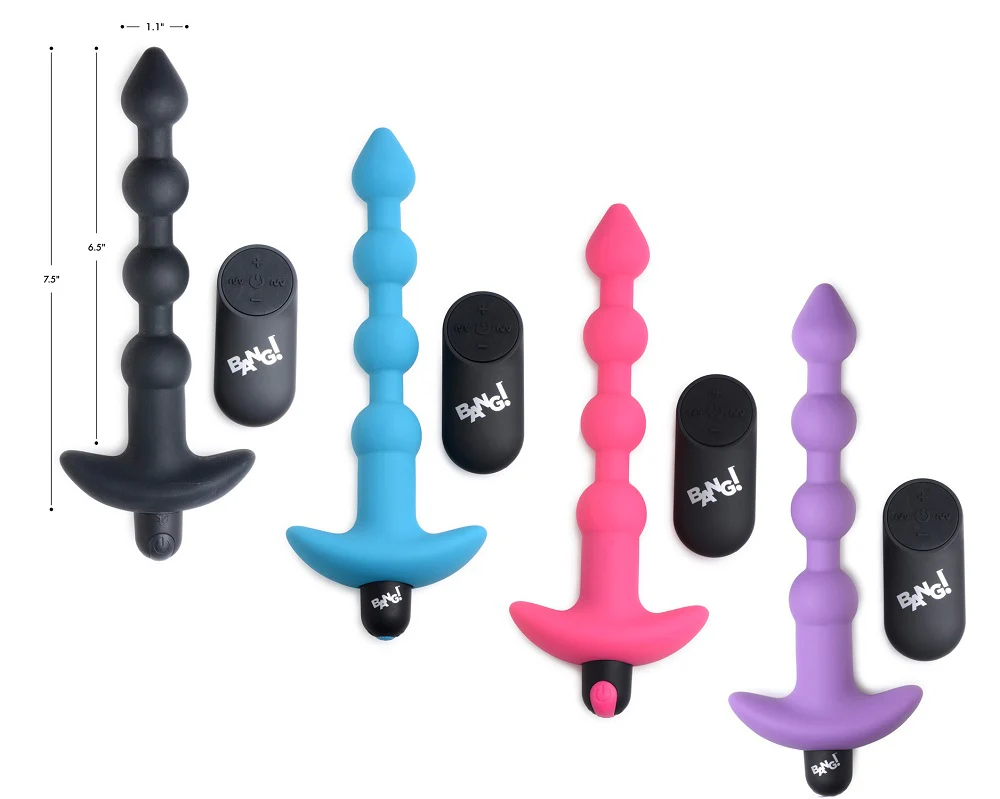 Vibrating Silicone Anal Beads & Remote Control - Image 2