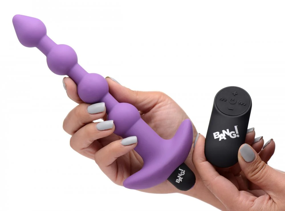 Vibrating Silicone Anal Beads & Remote Control - Image 3