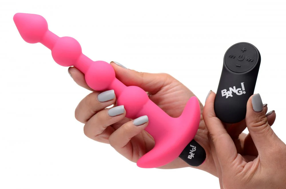 Vibrating Silicone Anal Beads & Remote Control - Image 5