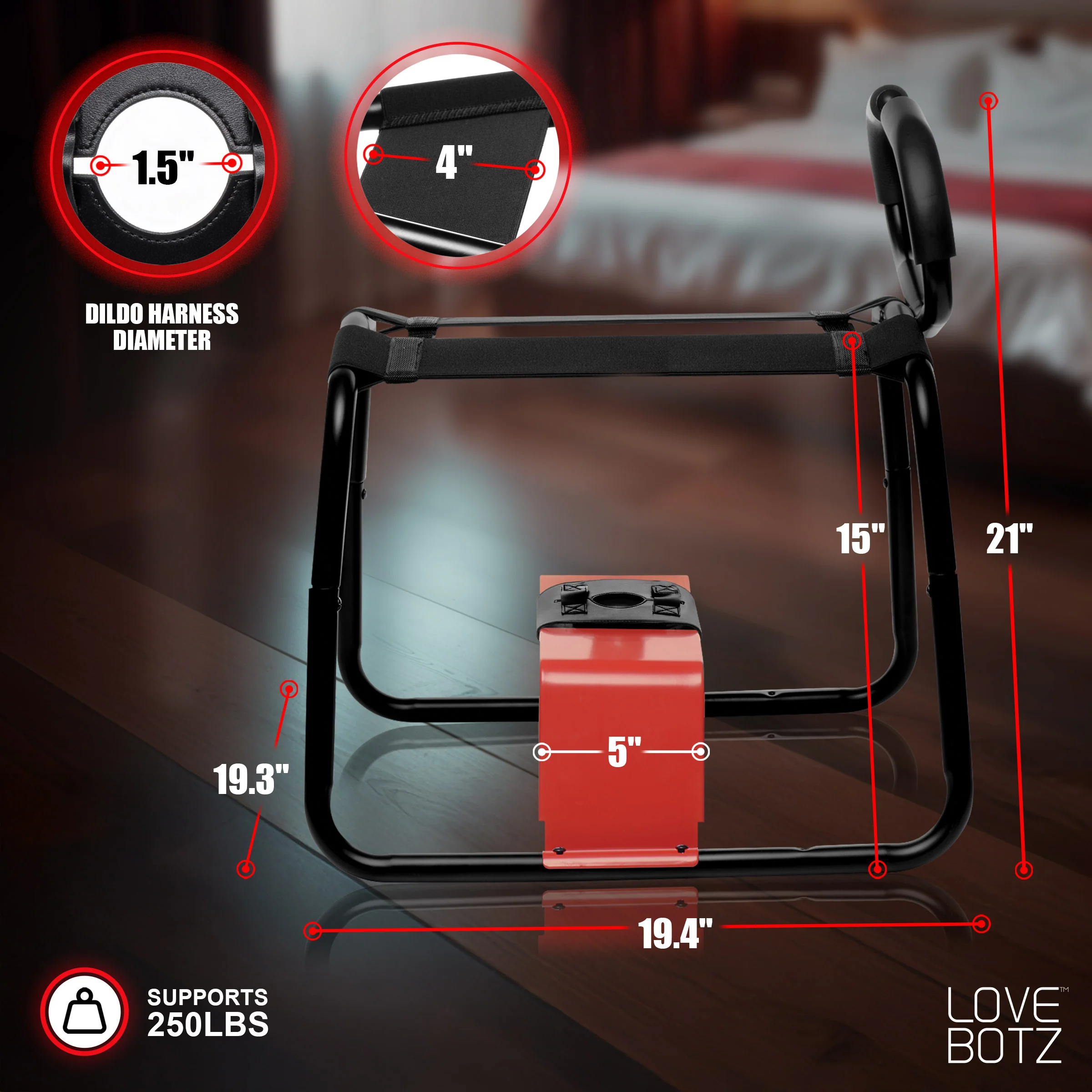 Bangin Bench EZ-Ride Sex Stool with Handles - Image 7
