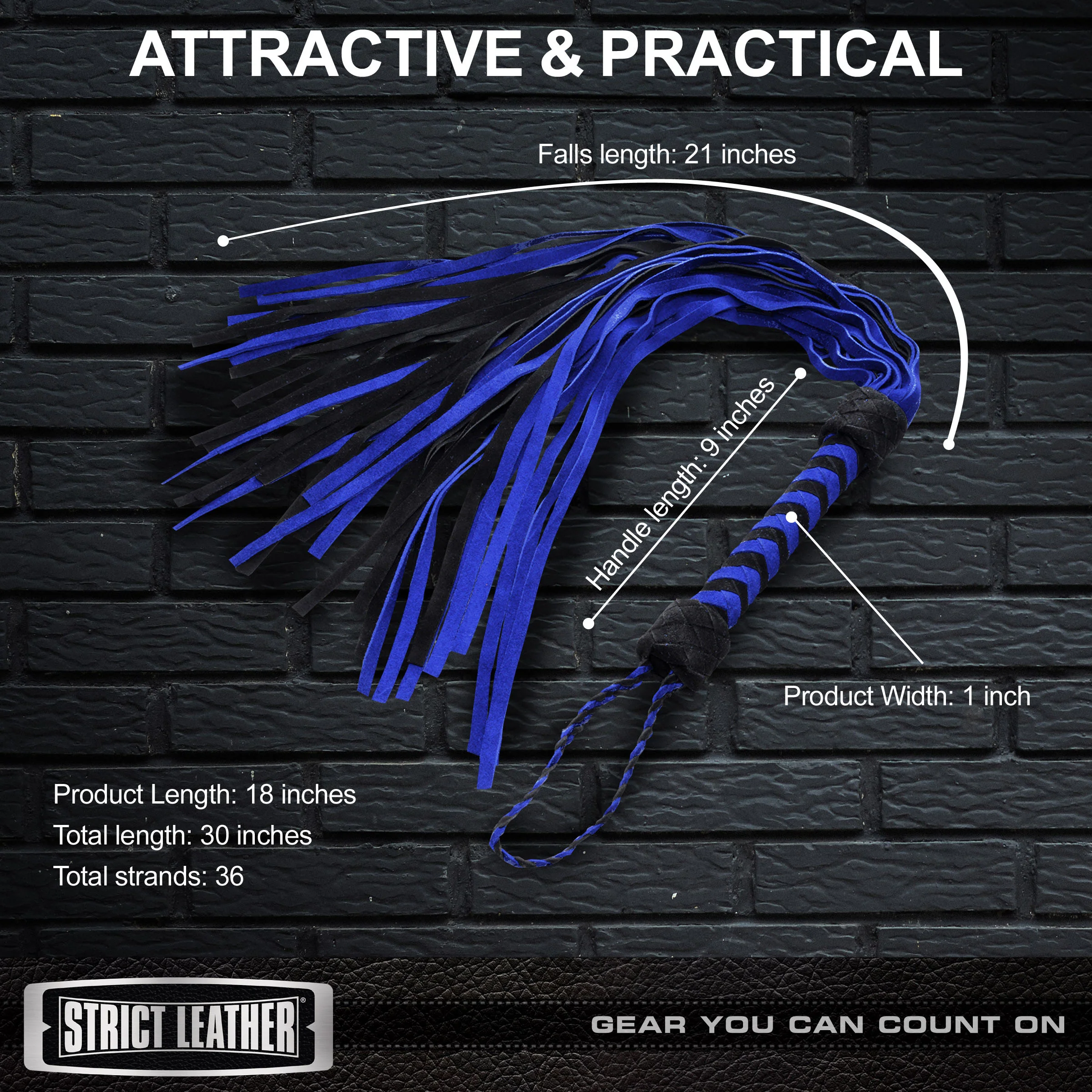 Black and Blue Suede Flogger - Image 3