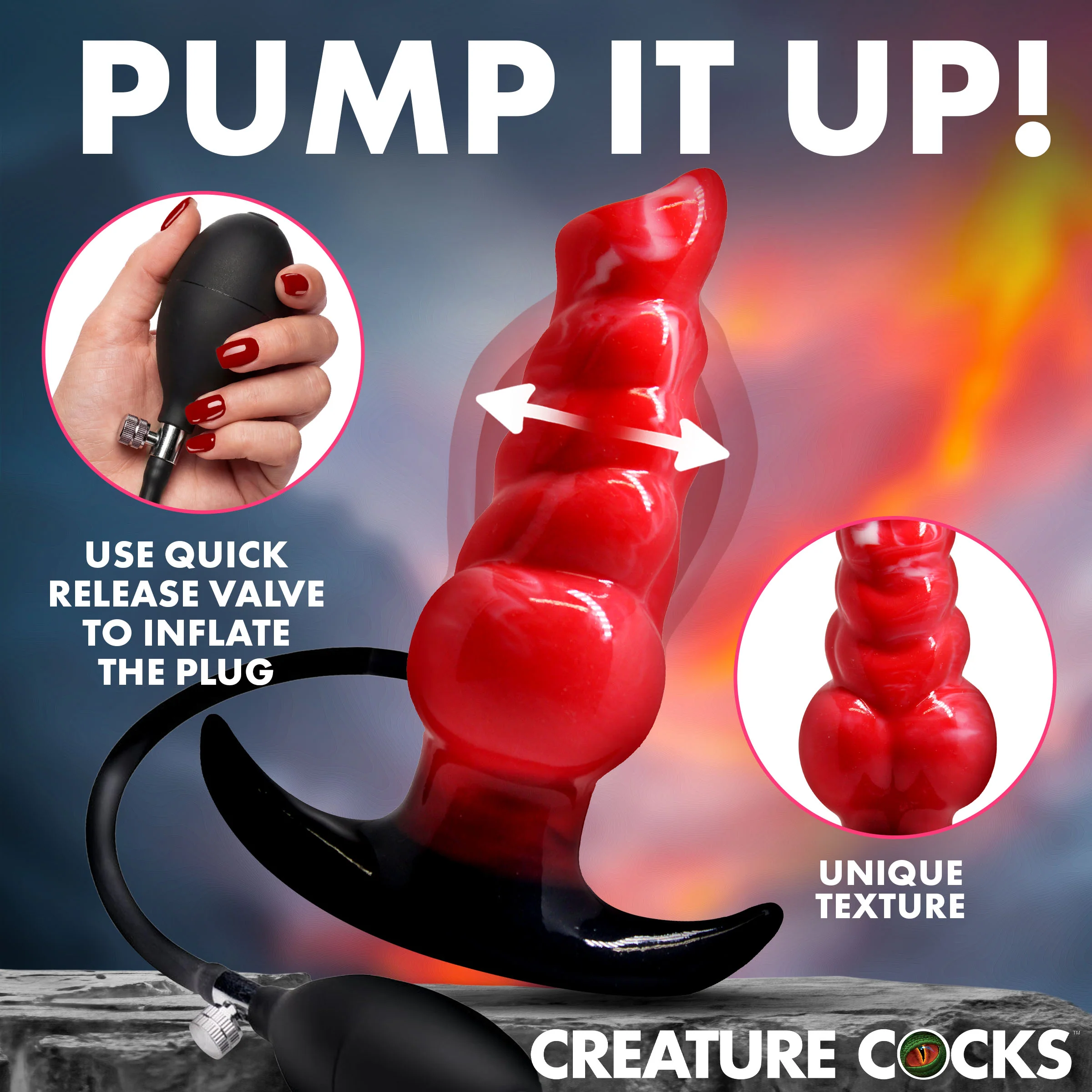 Blaze Inflatable Silicone Anal Plug - Image 3