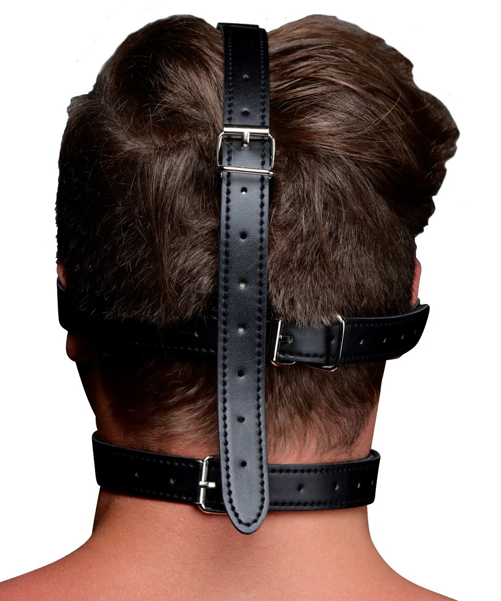 Blindfold Harness and Ball Gag (Red) - Image 4