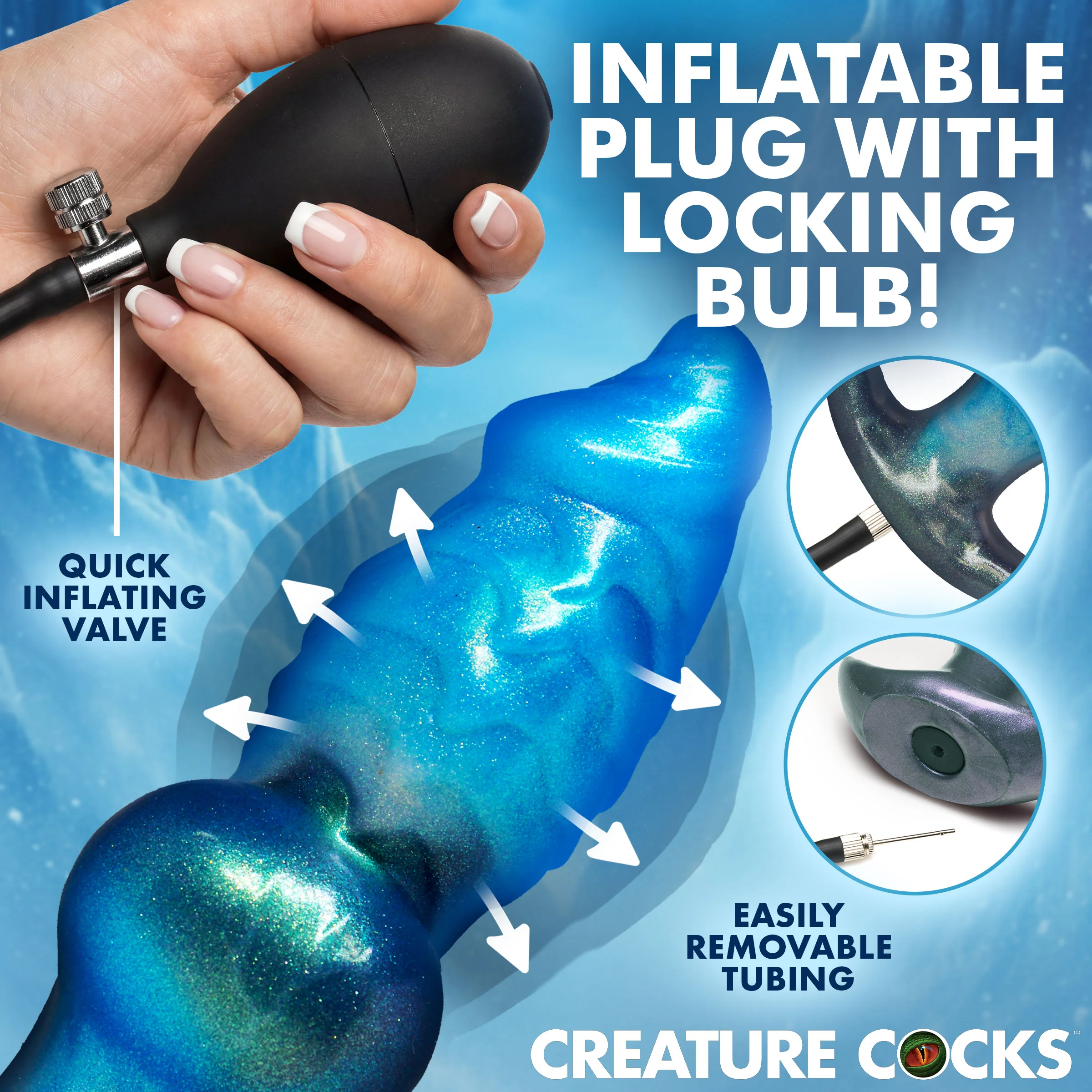 Blizzard Inflatable Silicone Anal Plug - Image 4