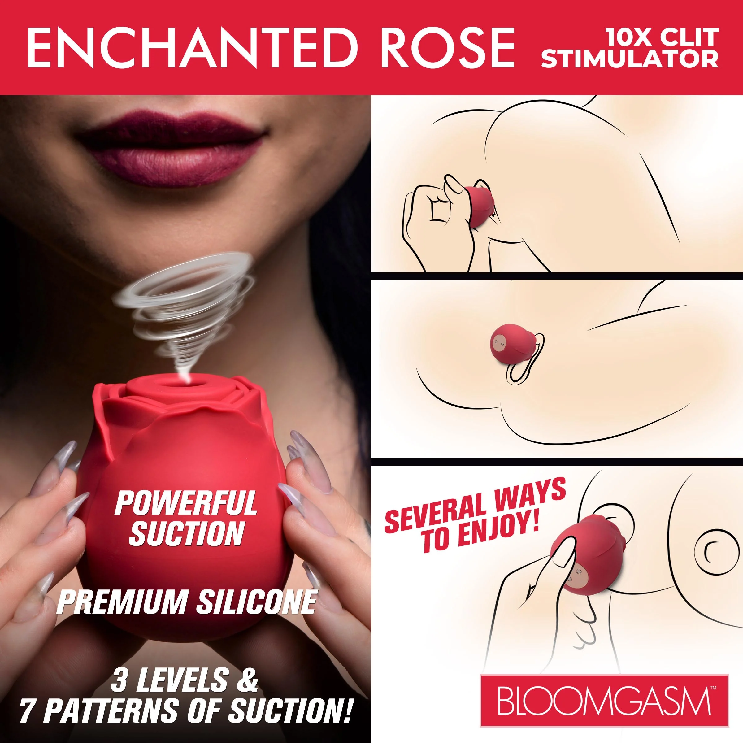 Bloomgasm 10x Enchanted Rose Clitoral Stimulator - Image 5