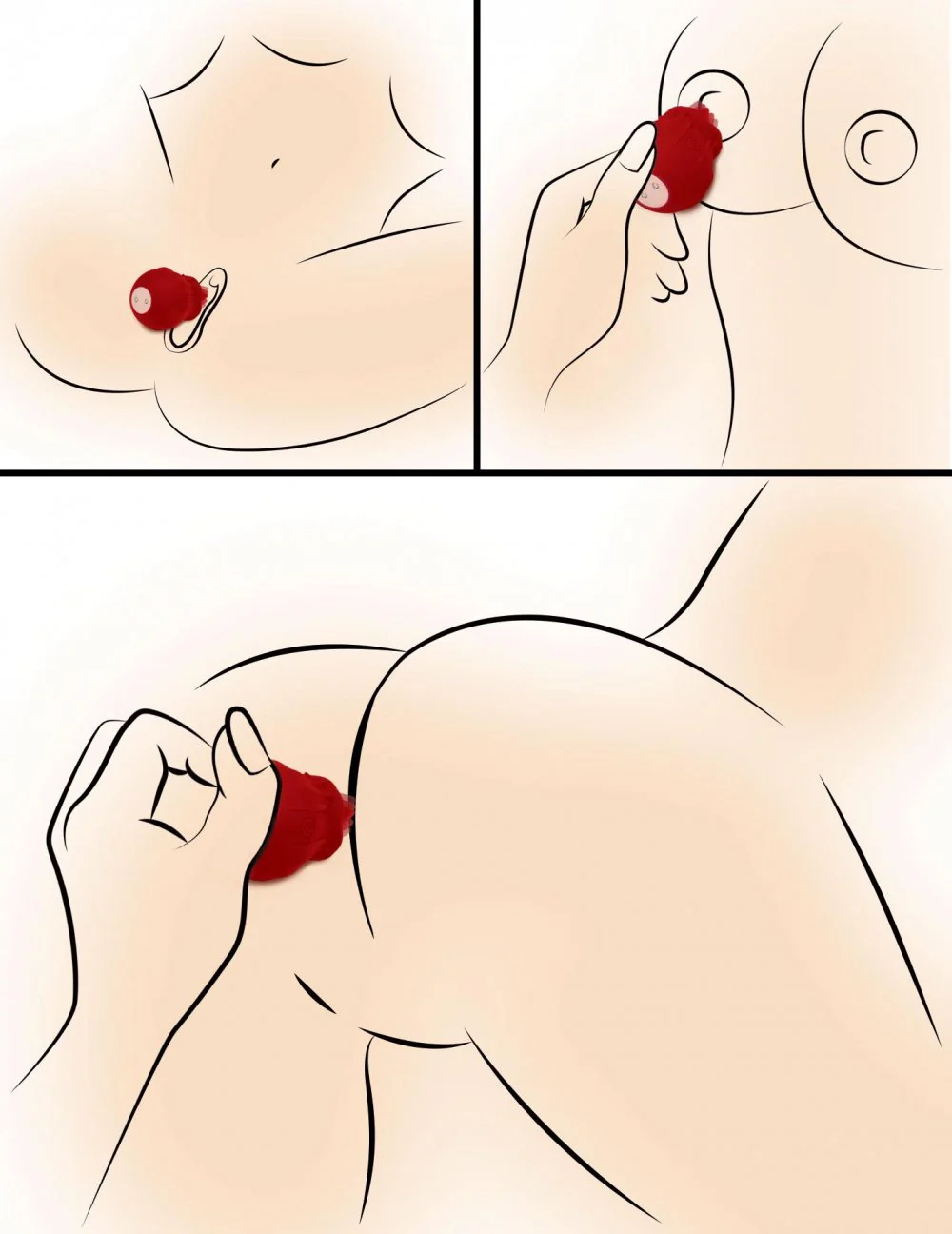Bloomgasm Wild Violet 10X Silicone Clit Licking Stimulator (Red) - Image 3