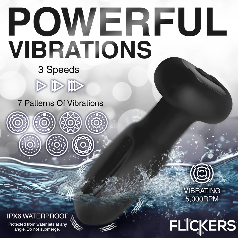Bum Flick Vibrating and Flicking Silicone Butt Plug with Remote - Image 4