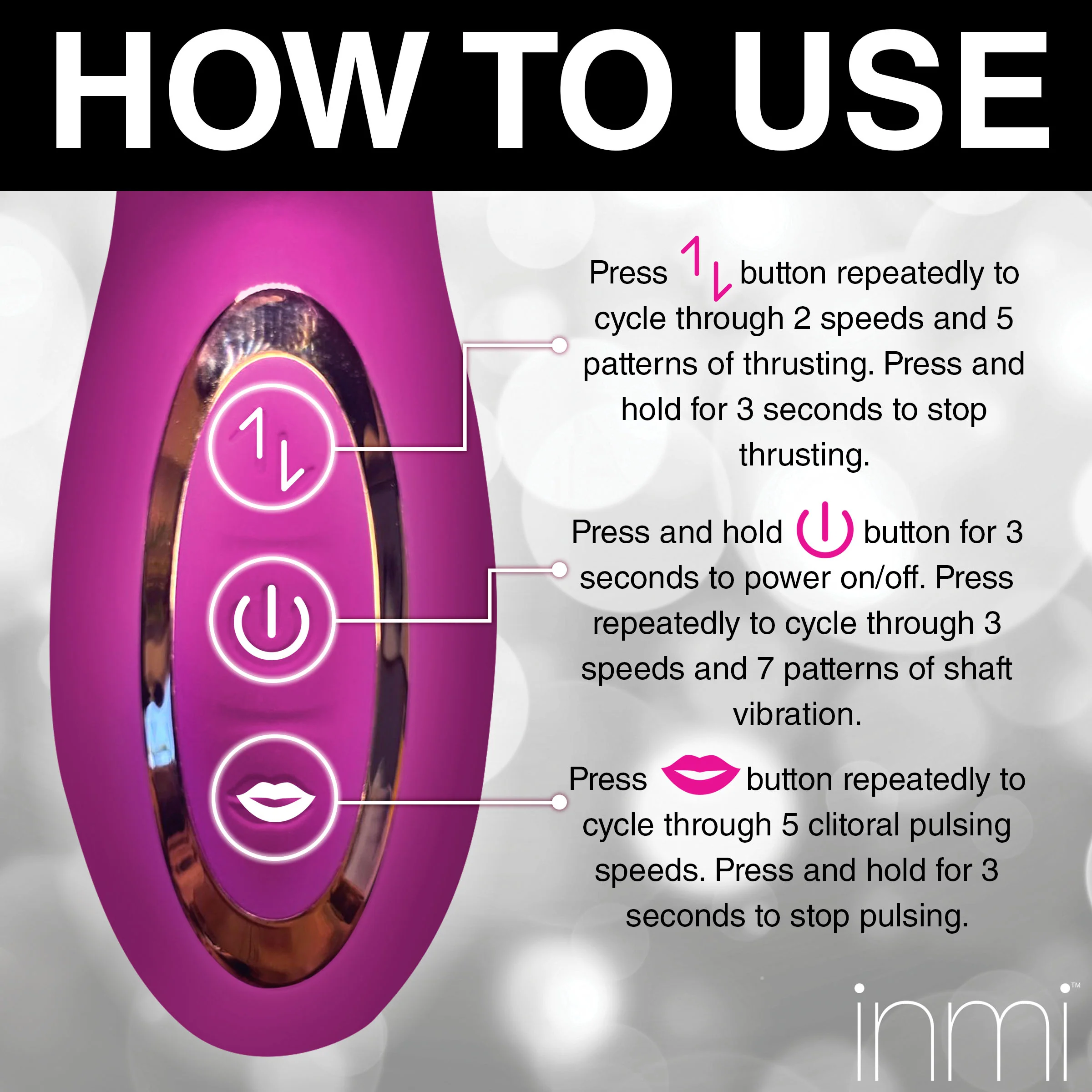 Bumping Bunny Thrusting & Pulsing Silicone Rabbit Vibrator - Image 9