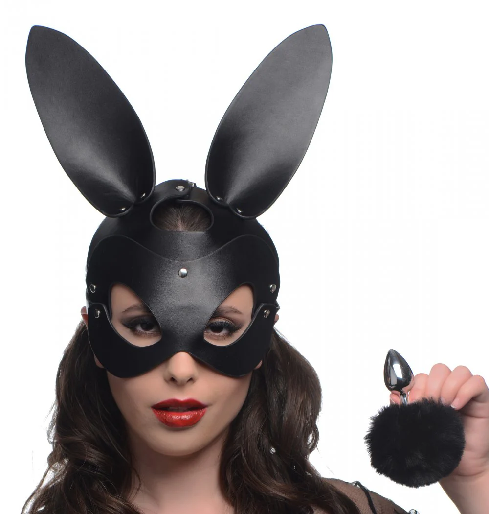 Bunny Tail Anal Plug and Mask Set - Image 2