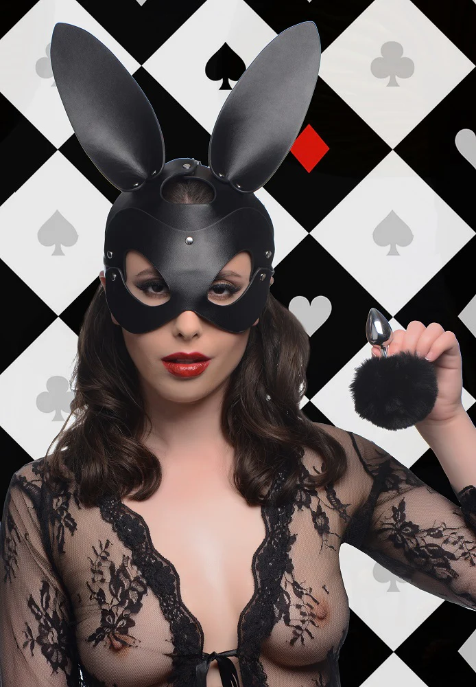 Bunny Tail Anal Plug and Mask Set - Image 3