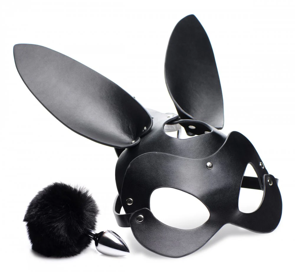 Bunny Tail Anal Plug and Mask Set - Image 4