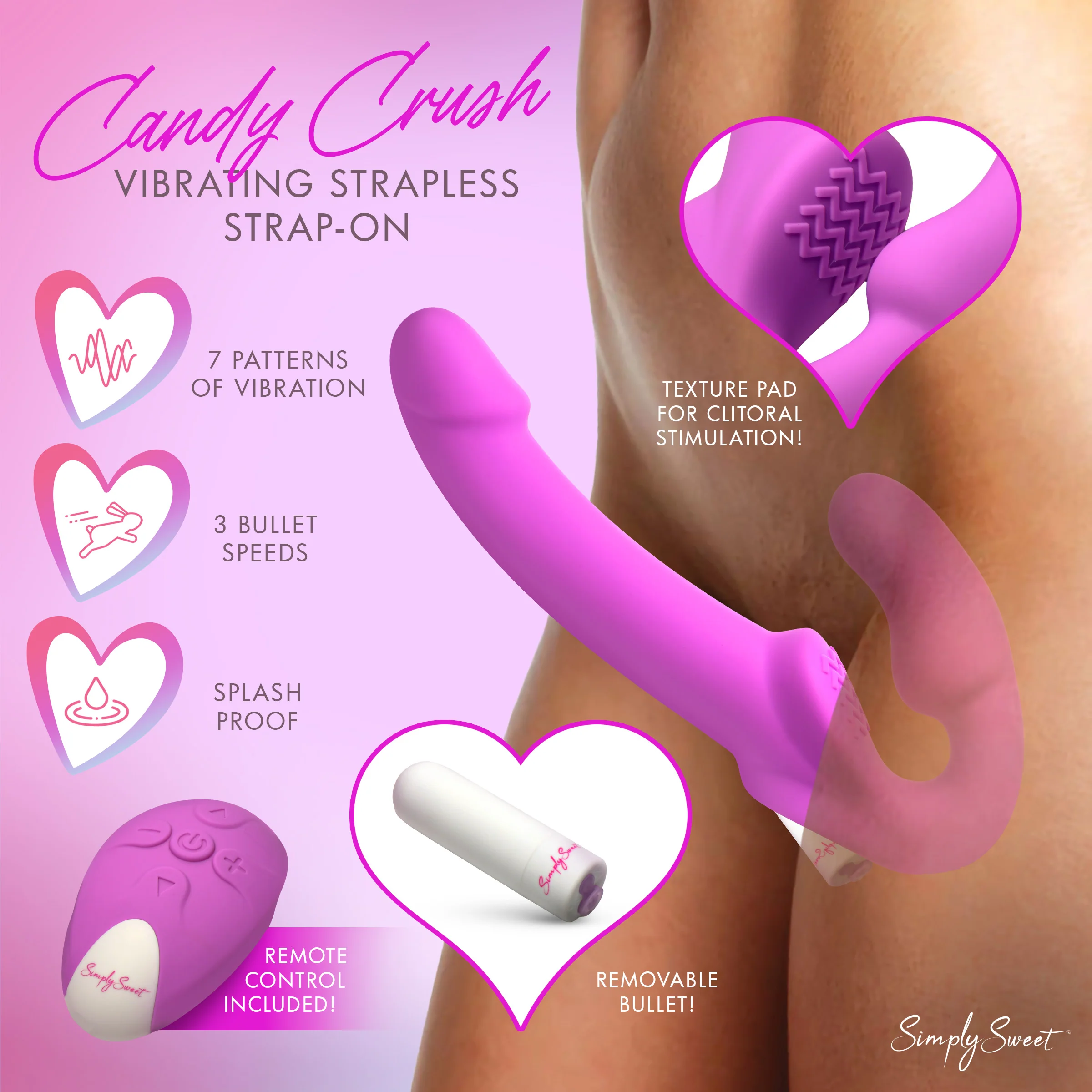 Vibrating Strapless Strap-On w/ Remote - Image 2