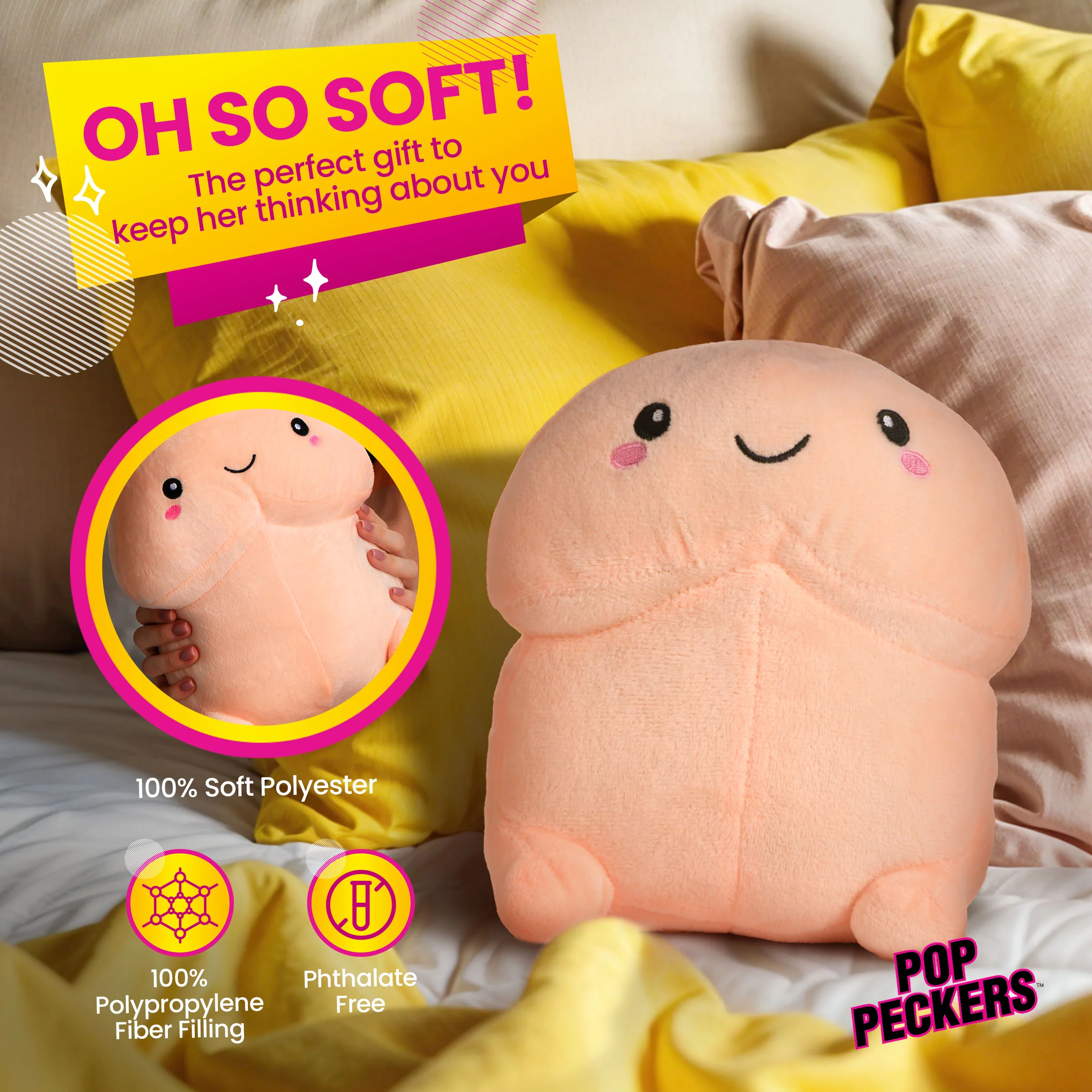 Chibi Happy Peckers Pillow - Image 4