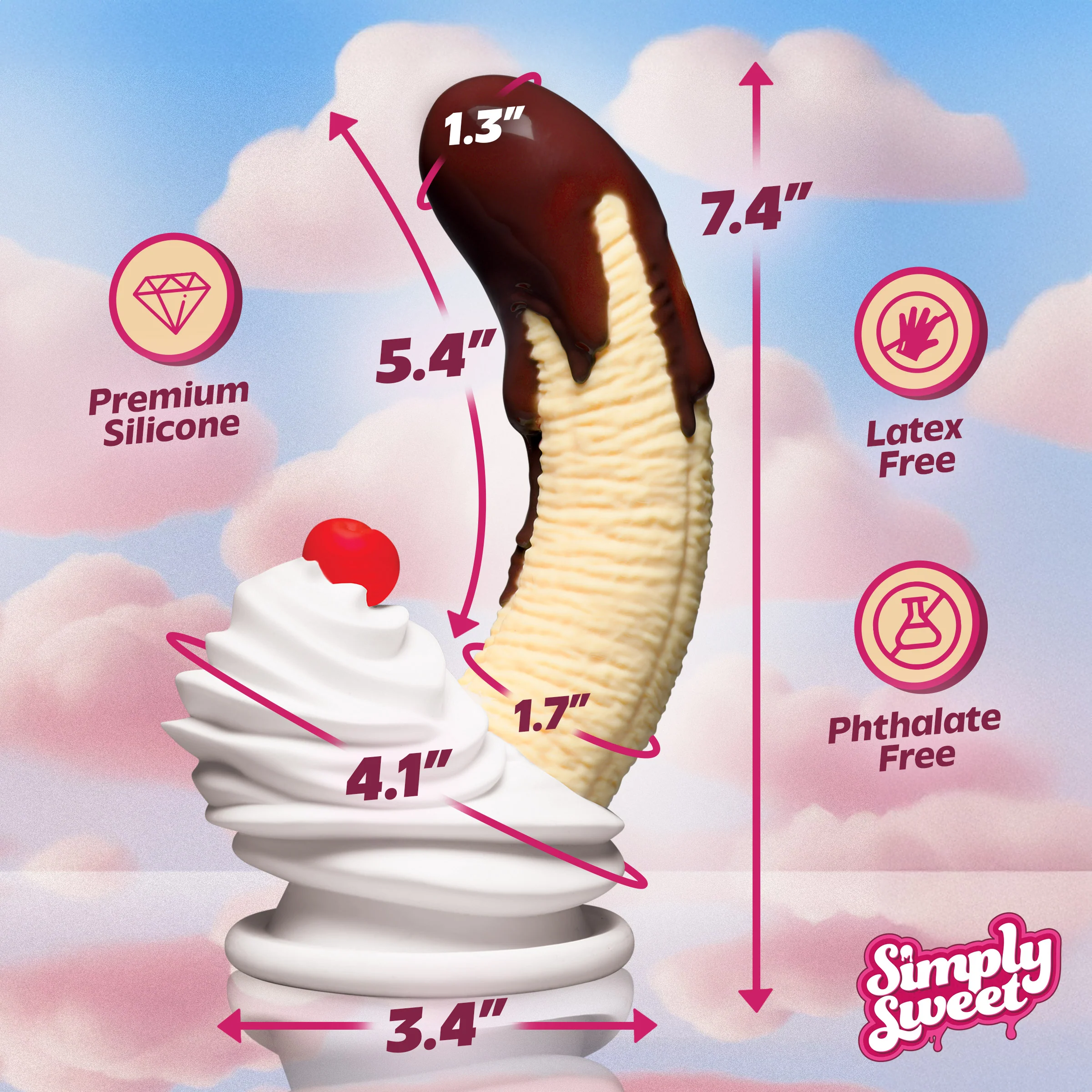 Chocolate Dipped Banana Split Premium Silicone Dildo - Image 4