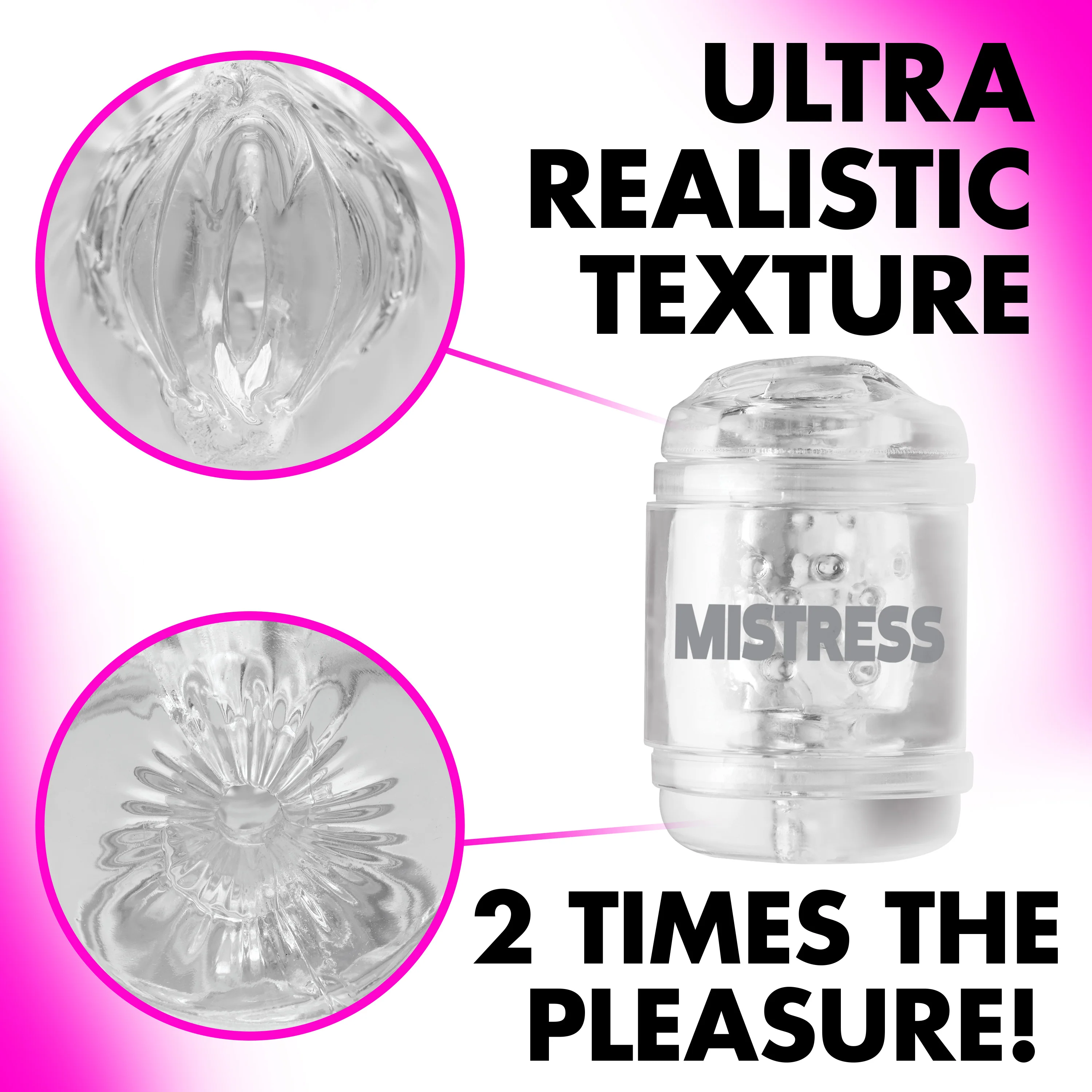 Clear Double Shot Male Masturbation Stroker - Image 2