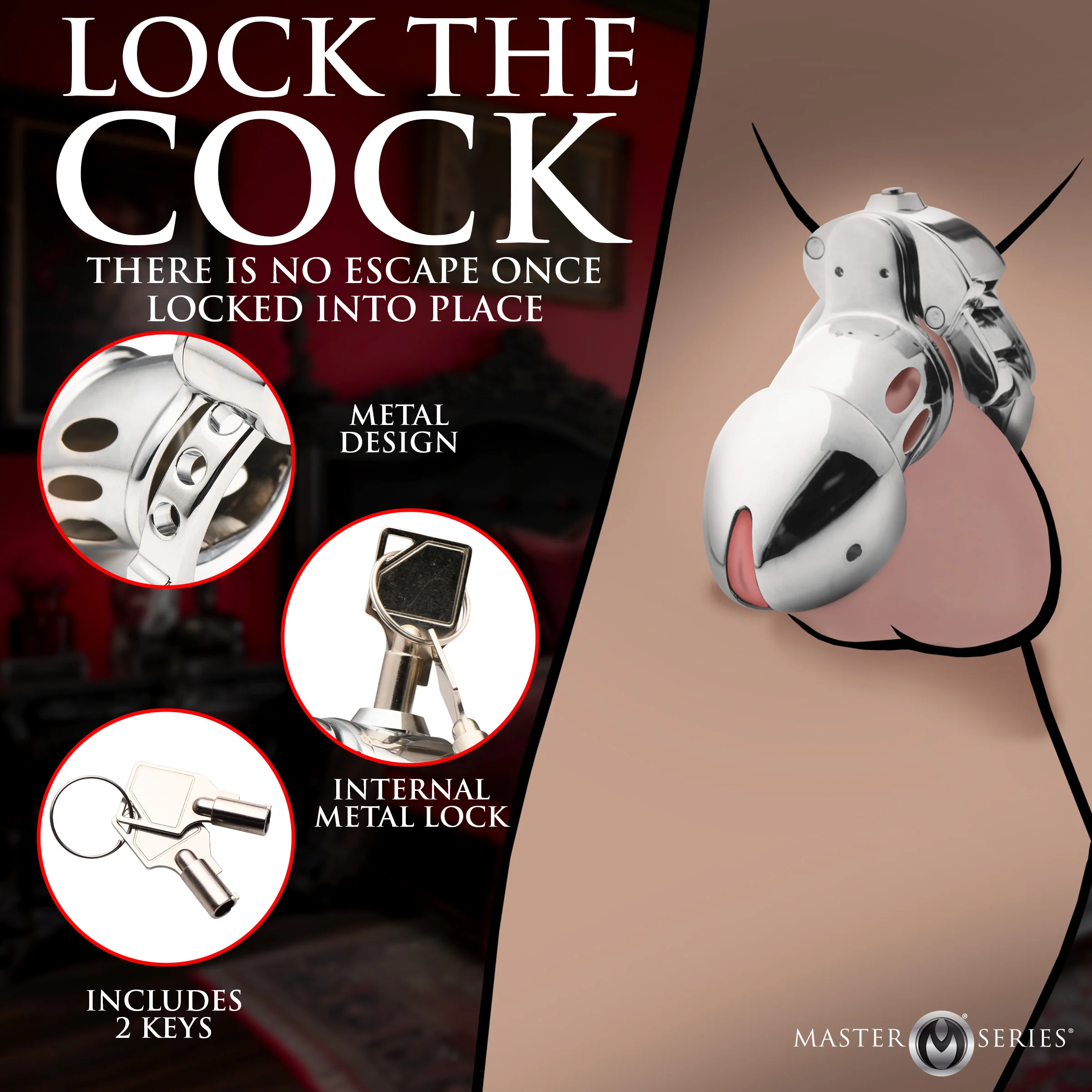 Cock Cuff Snap-On Chastity Cage - Image 2