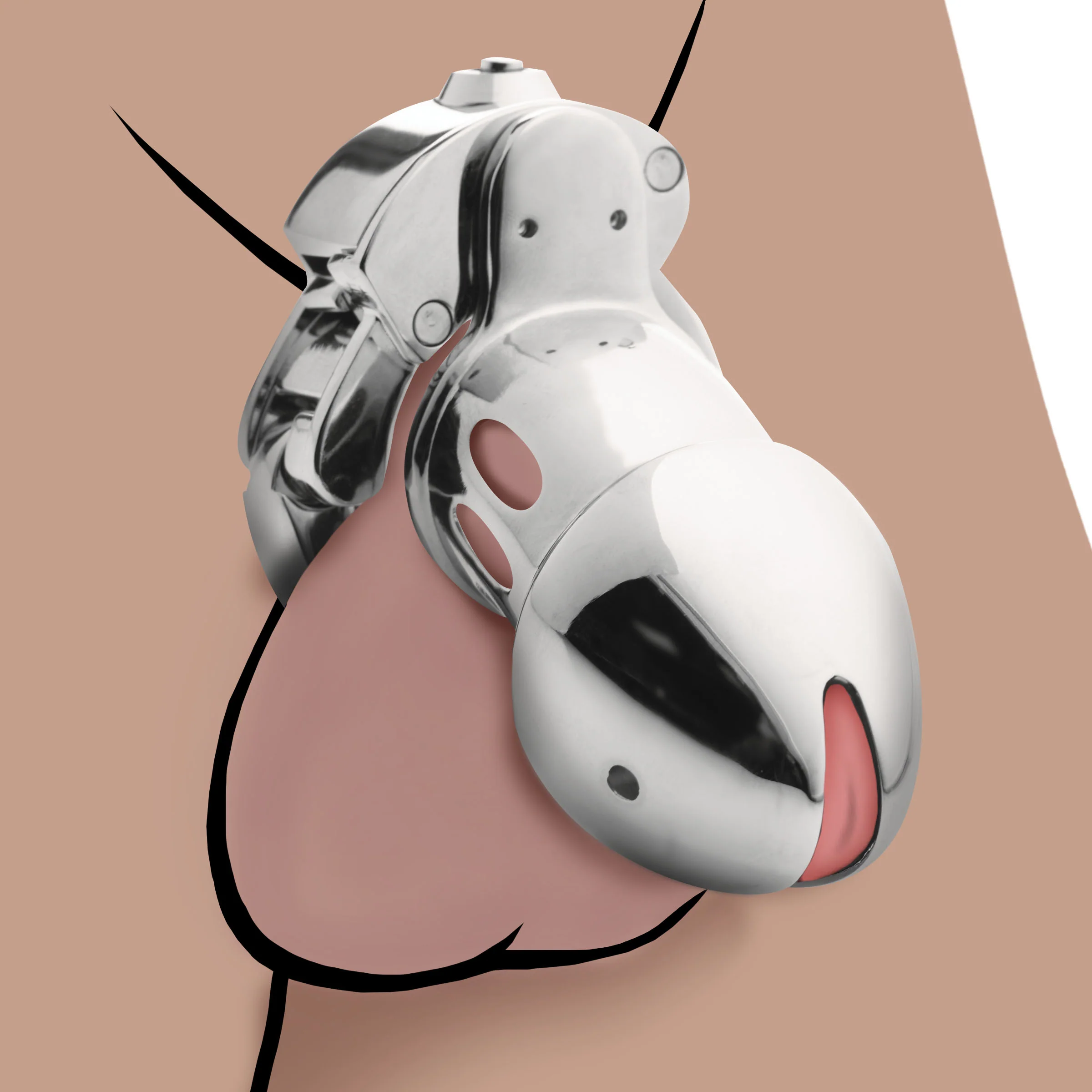 Cock Cuff Snap-On Chastity Cage - Image 4