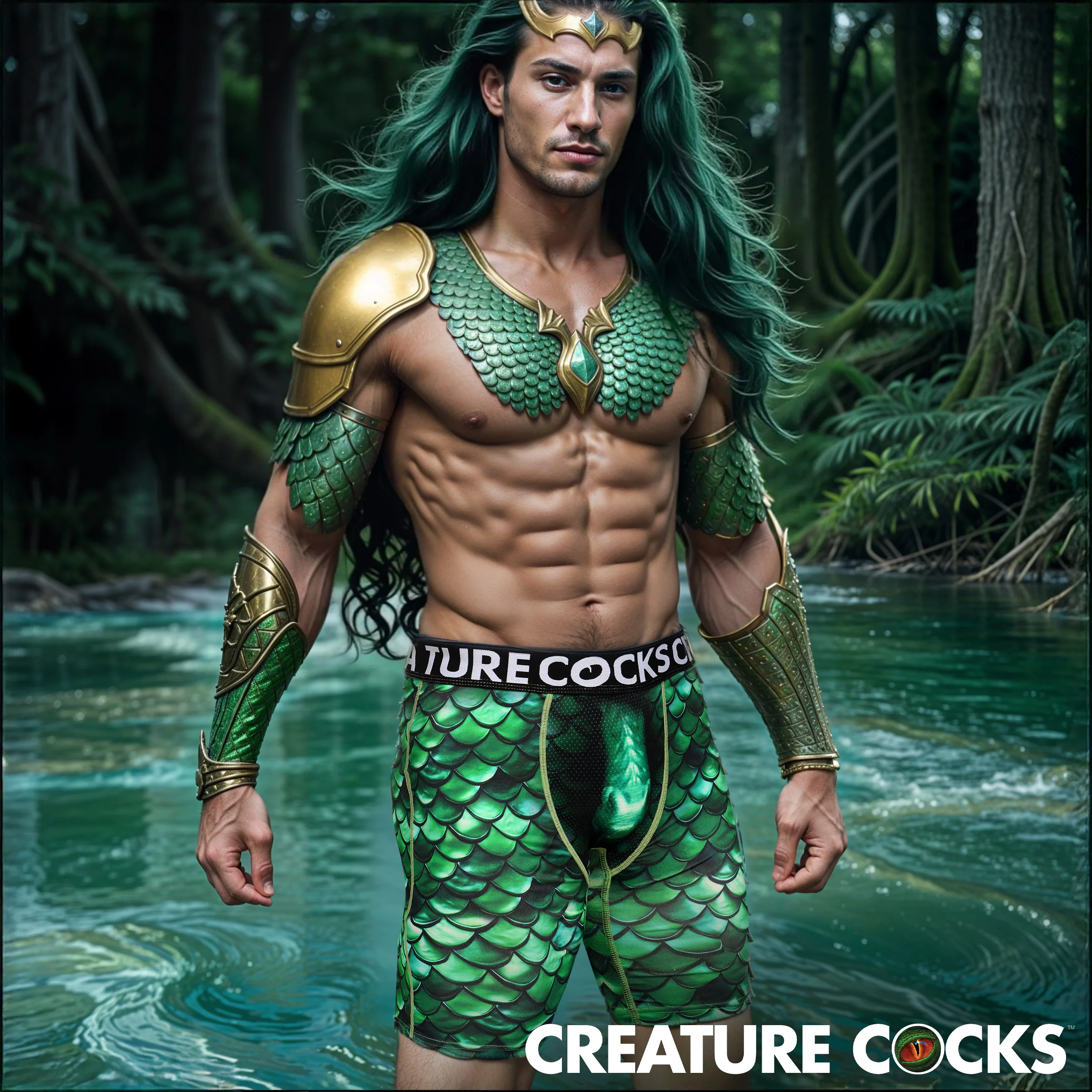 Cockness Monster Lake Creature Boxer Shorts - Image 2