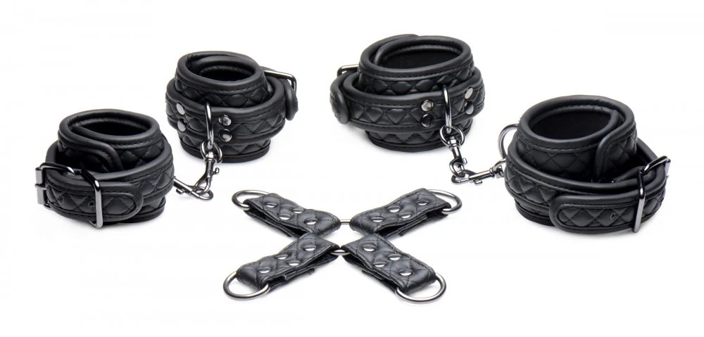 Concede Wrist and Ankle Restraint Set With Bonus Hog-Tie Adaptor - Image 8