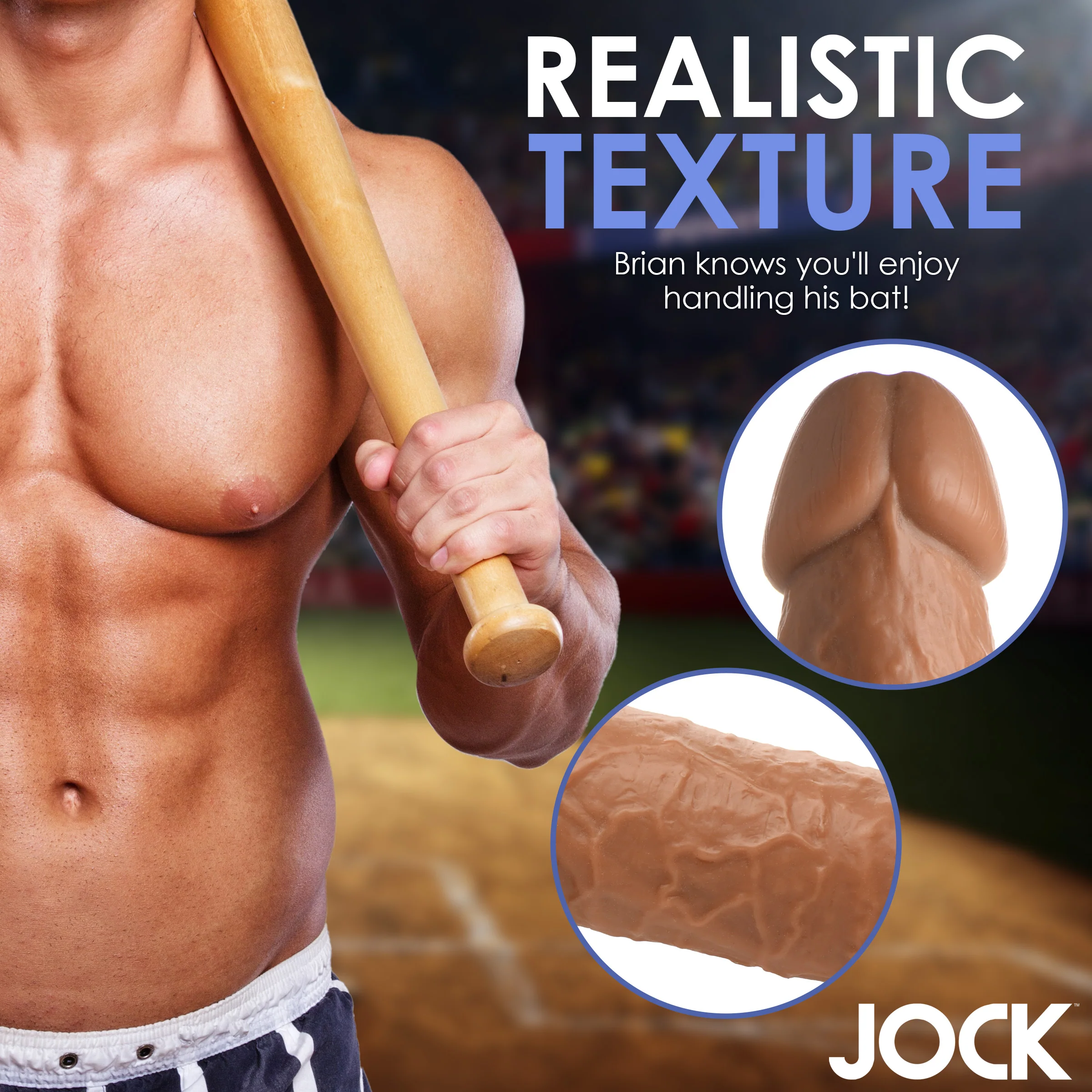 JOCK Baseball Brian 7" Dildo w/ Balls - Image 6