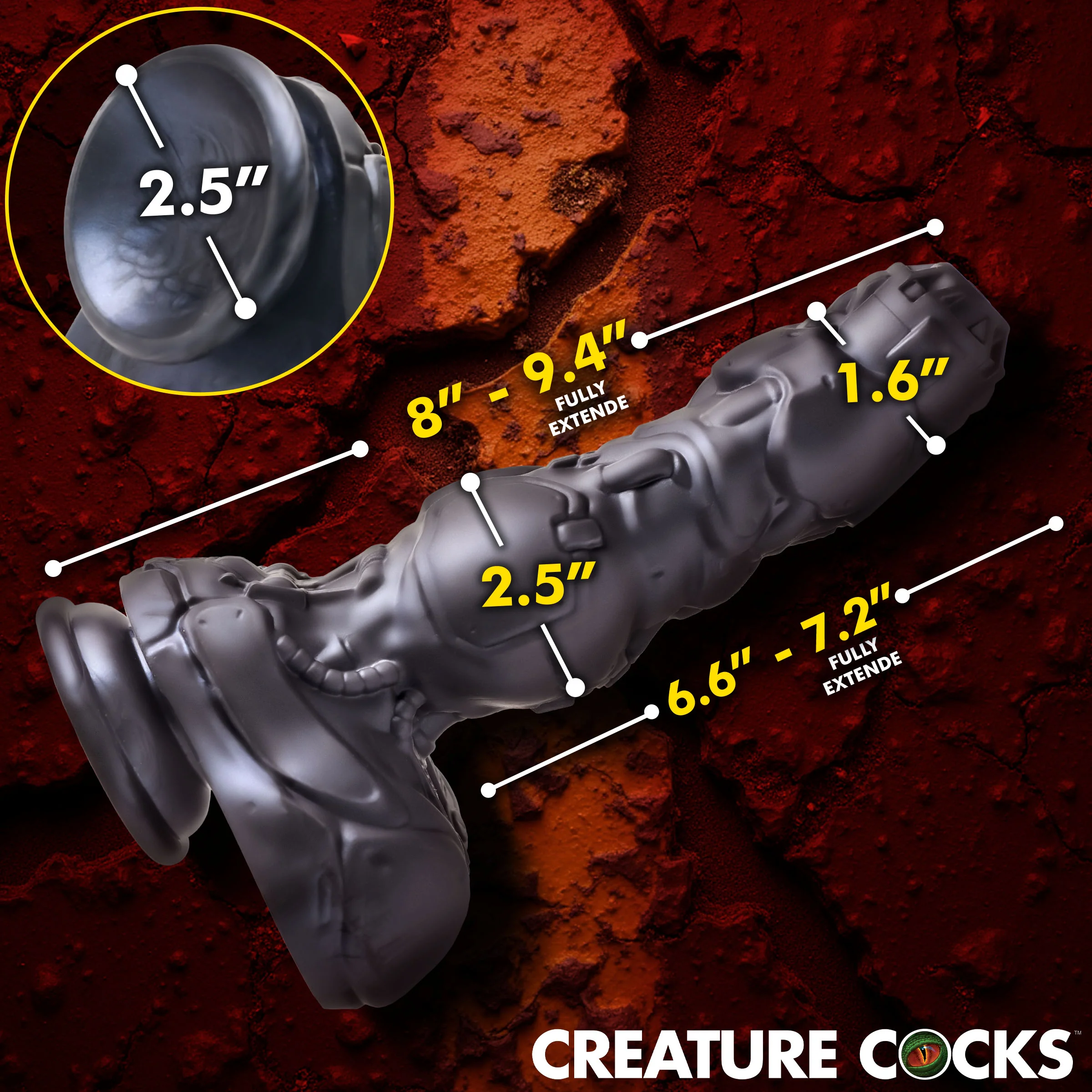 Cyborg Cock Thrusting & Vibrating Silicone Dildo - Image 5