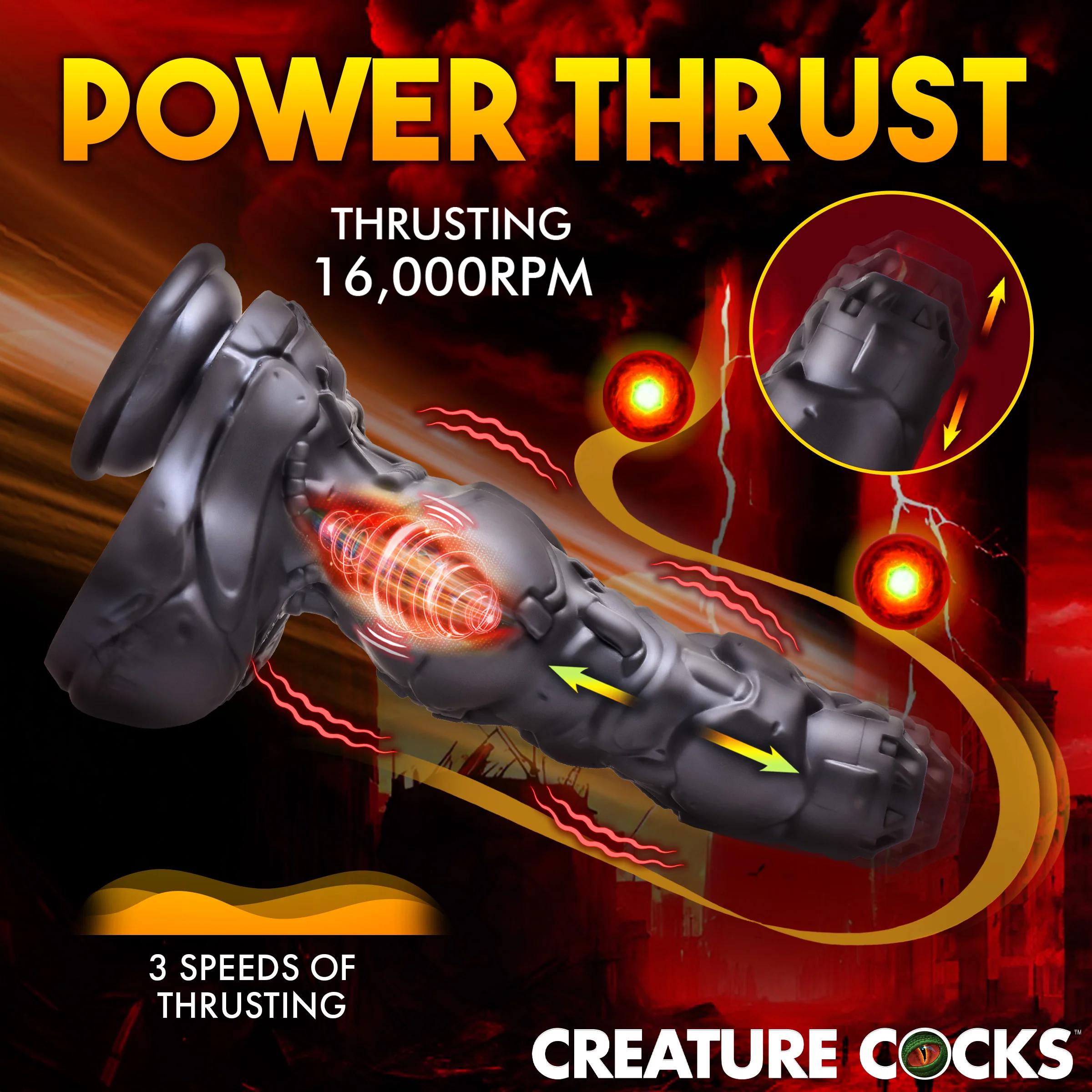 Cyborg Cock Thrusting & Vibrating Silicone Dildo - Image 6