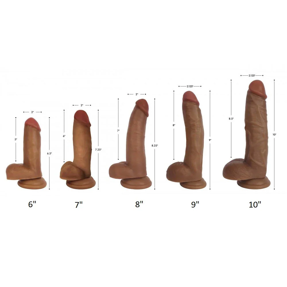 Dark Bareskin Dildo with Balls - Image 6