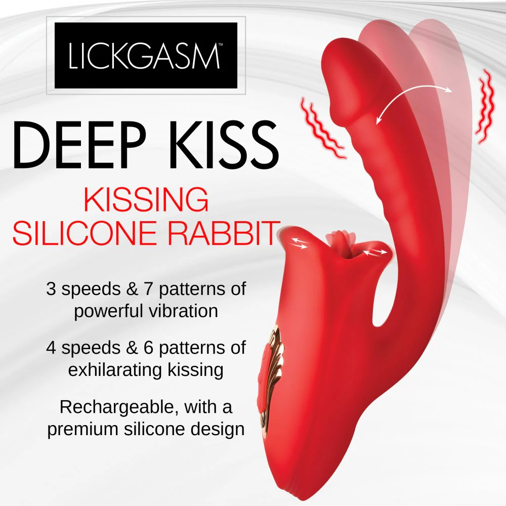 Deep Kiss Silicone Licking Rabbit Vibrator - Image 3