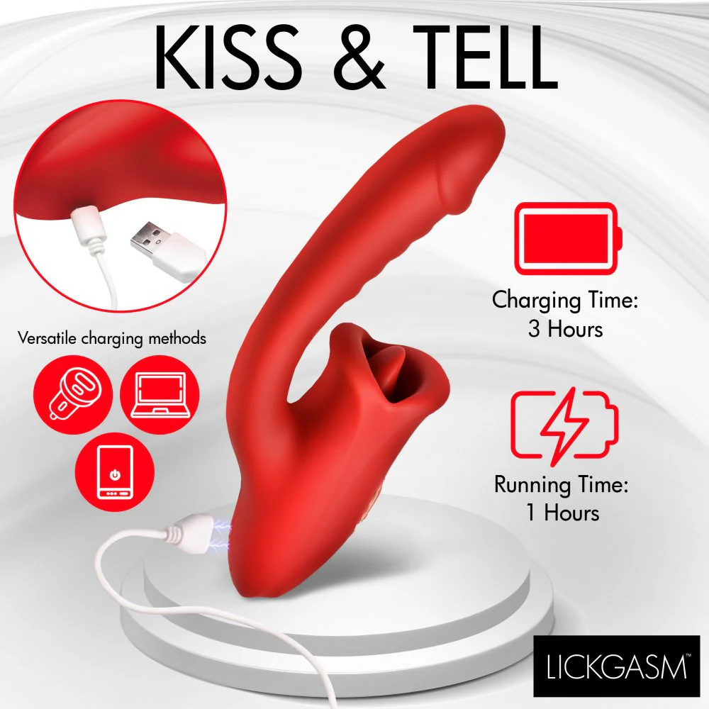 Deep Kiss Silicone Licking Rabbit Vibrator - Image 9