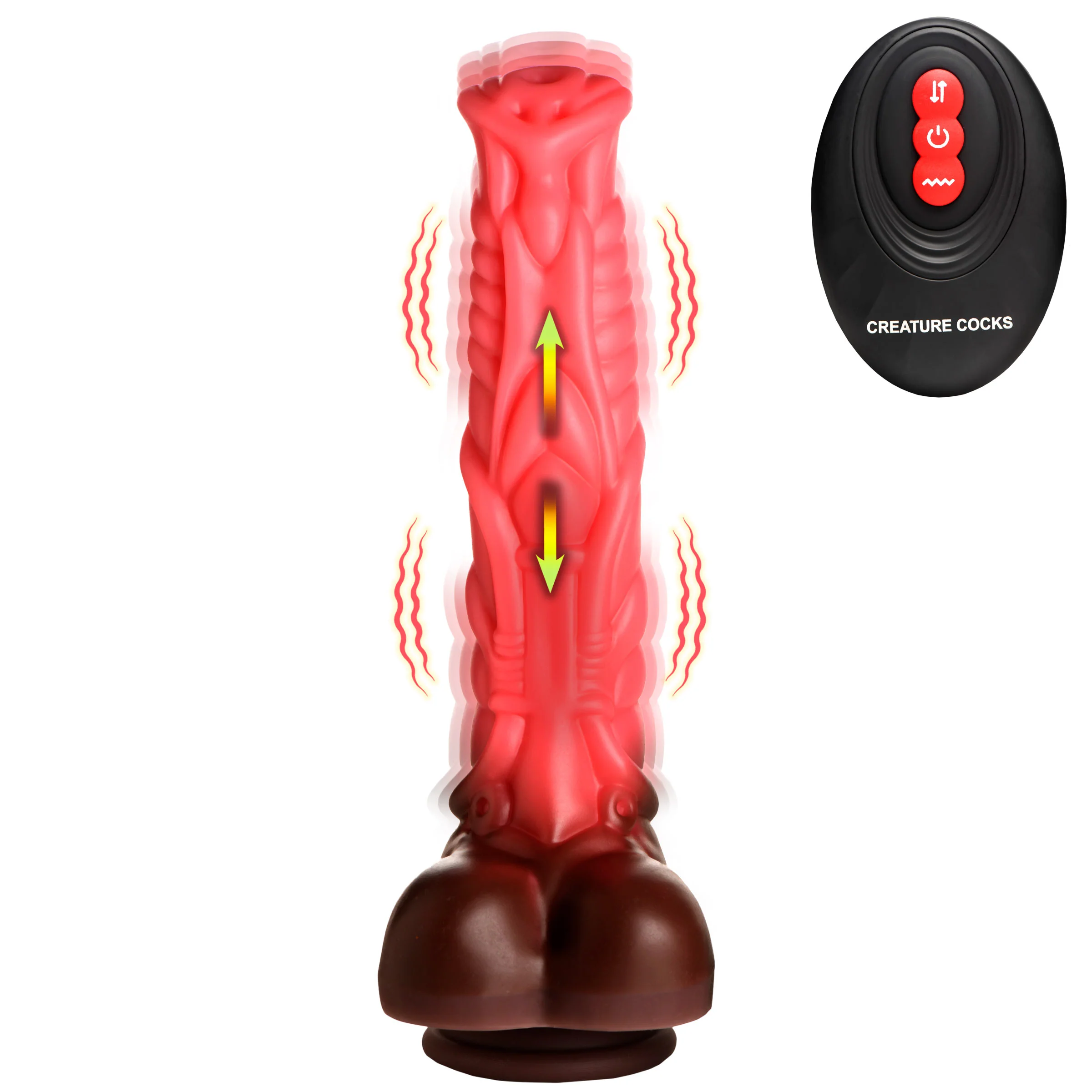 Deluxe Centaur Thrusting & Vibrating Silicone Dildo - Image 9