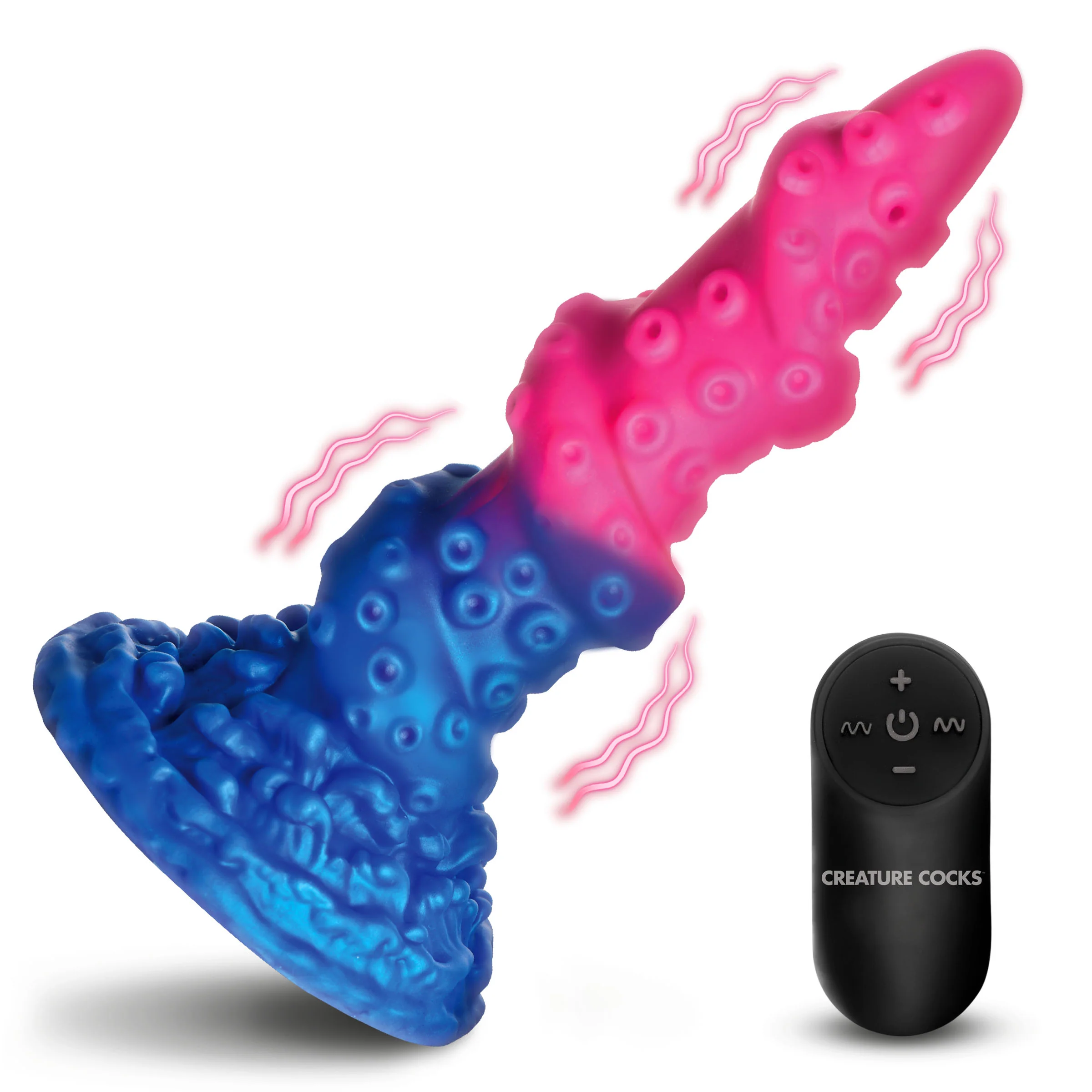 Deluxe Lord Kraken Vibrating Glow-in-the-Dark Silicone Dildo - Image 4