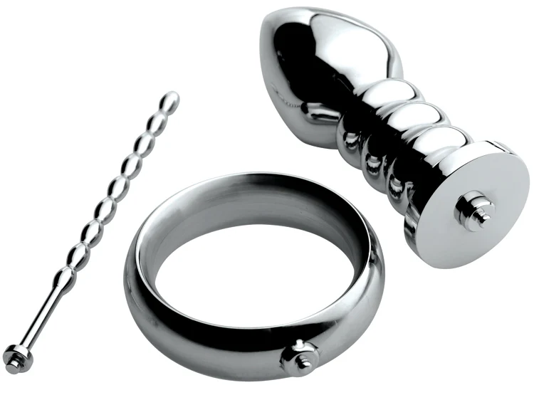 Deluxe Series Voltaic For Him Stainless Steel Male E-stim Kit