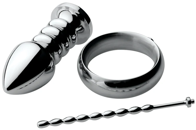 Deluxe Series Voltaic For Him Stainless Steel Male E-stim Kit - Image 2