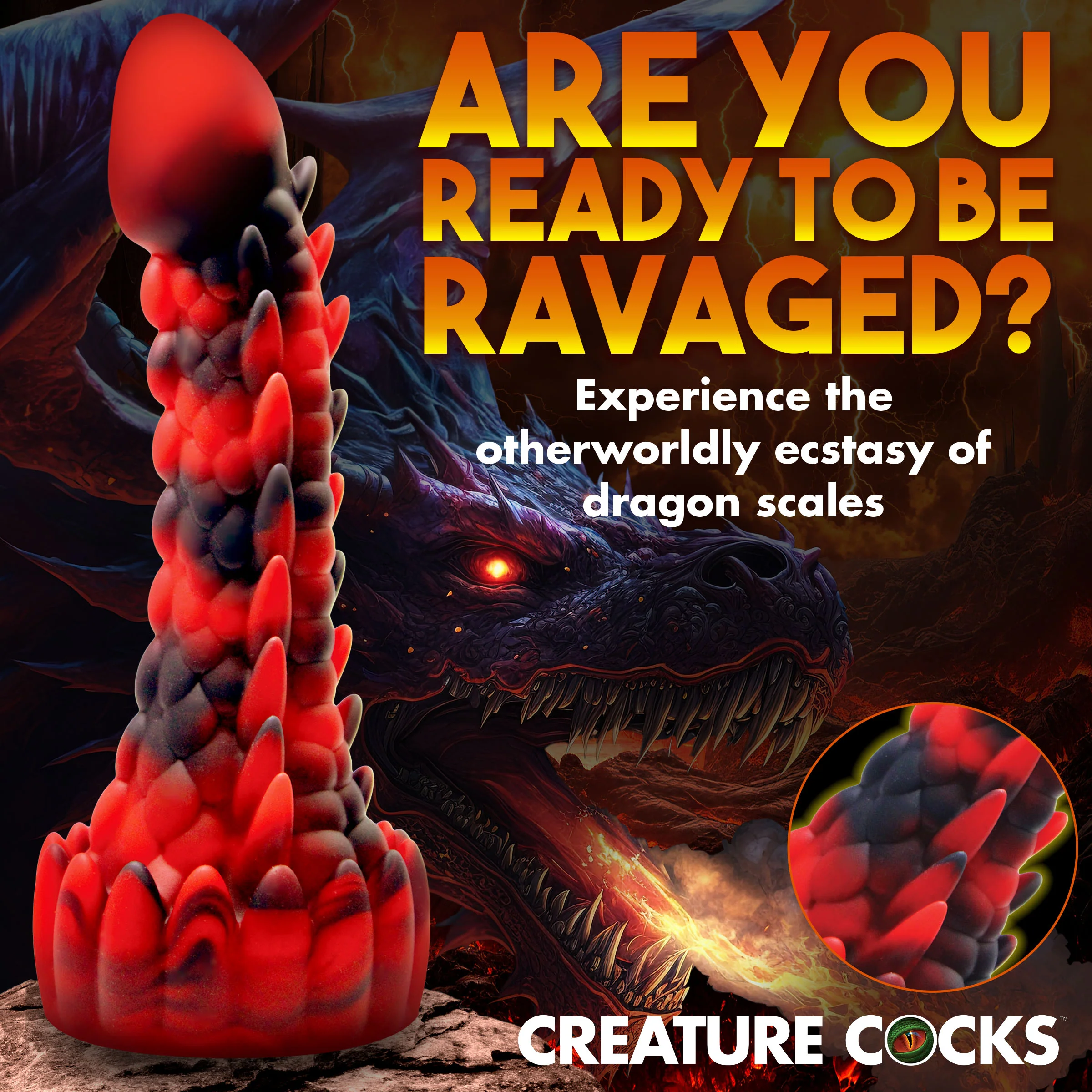 Demon Rising Scaly Dragon Dildo - Image 3