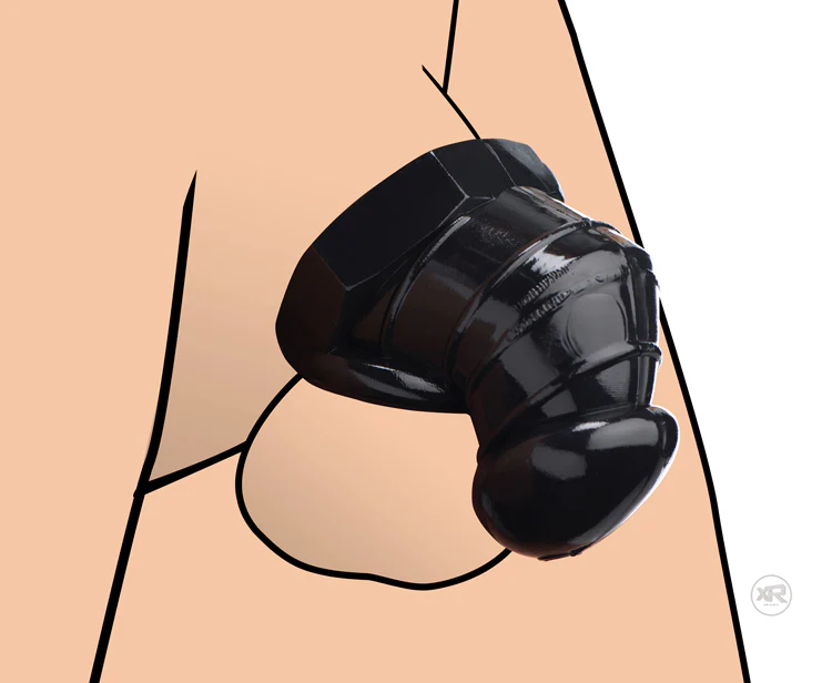 Detained - Black Restrictive Chastity Cage - Image 3