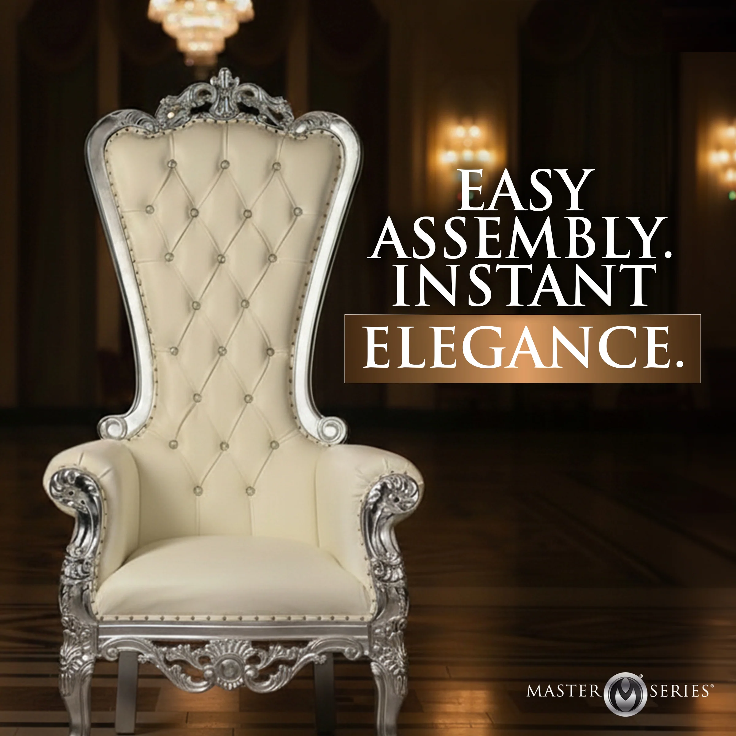Ultimate Throne Chair - White | Free Shipping Included - Image 4