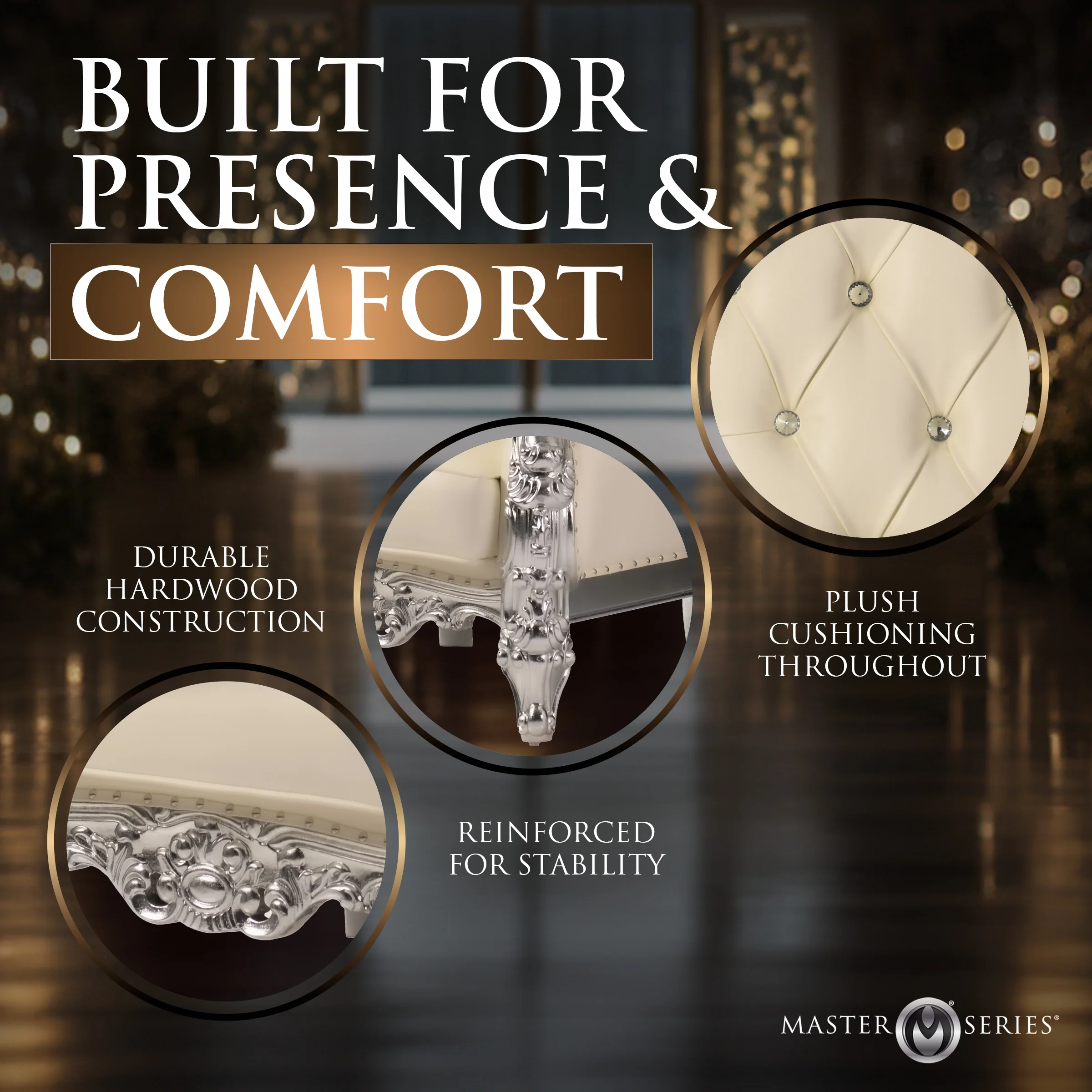 Ultimate Throne Chair - White | Free Shipping Included - Image 5