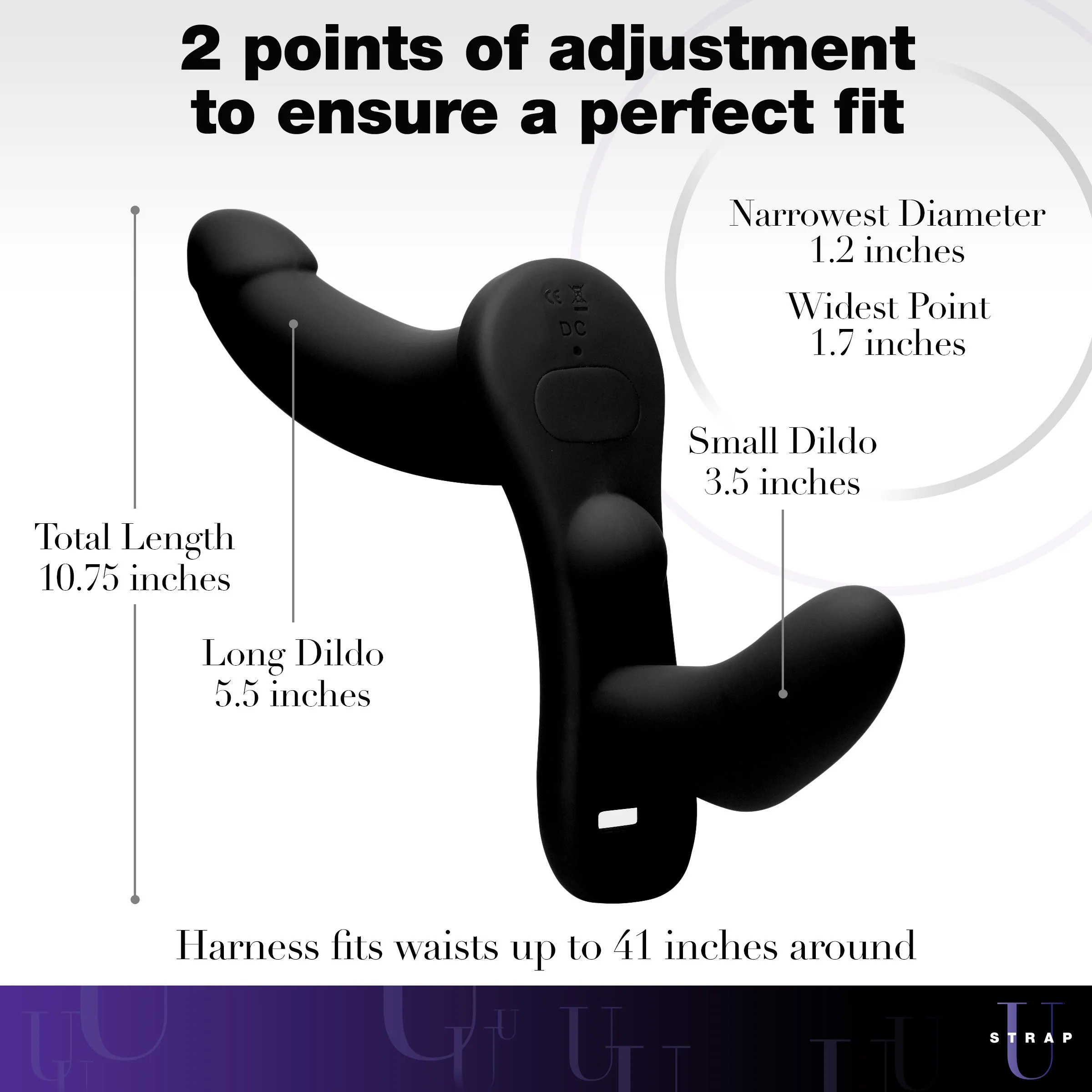 Double Take 10X Double Penetration Vibrating Strap-on Harness - Image 6