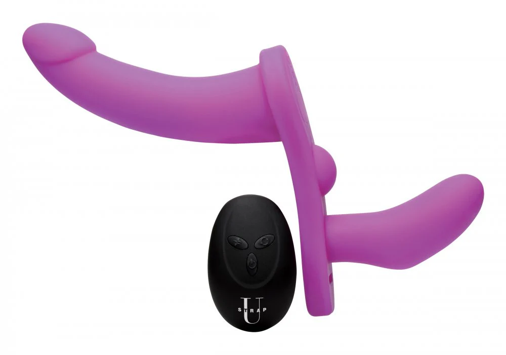 Double Take 10X Double Penetration Vibrating Strap-on Harness - Image 9
