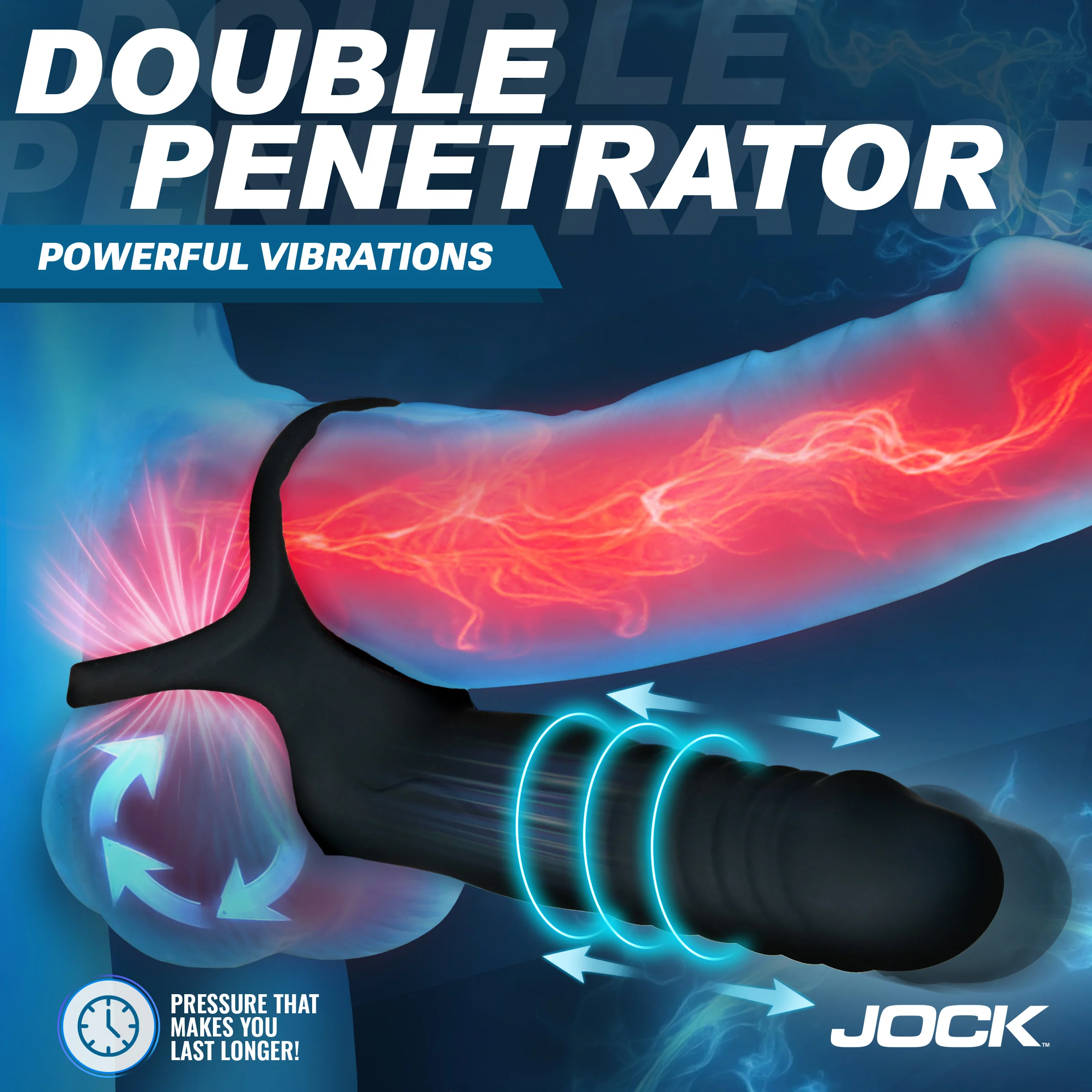 Thrusting & Vibrating Double Penetration C-Ring w/ Remote - Image 3
