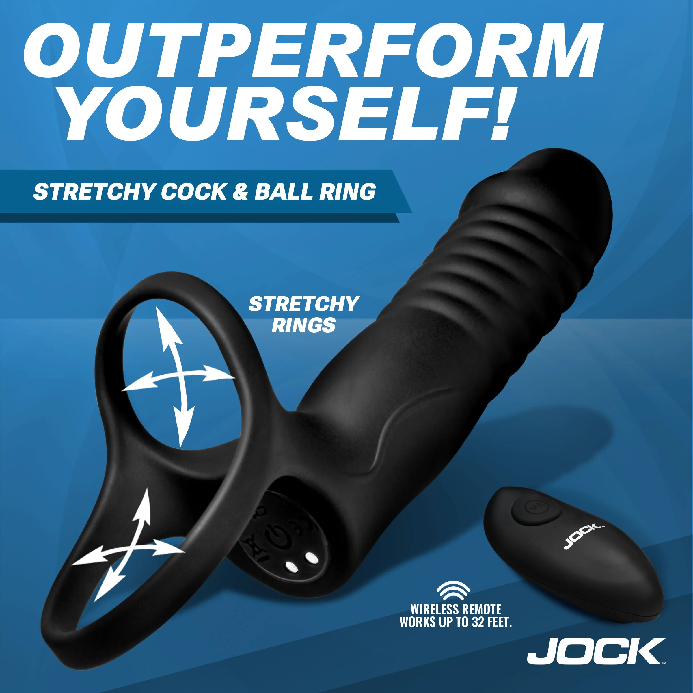Thrusting & Vibrating Double Penetration C-Ring w/ Remote - Image 4