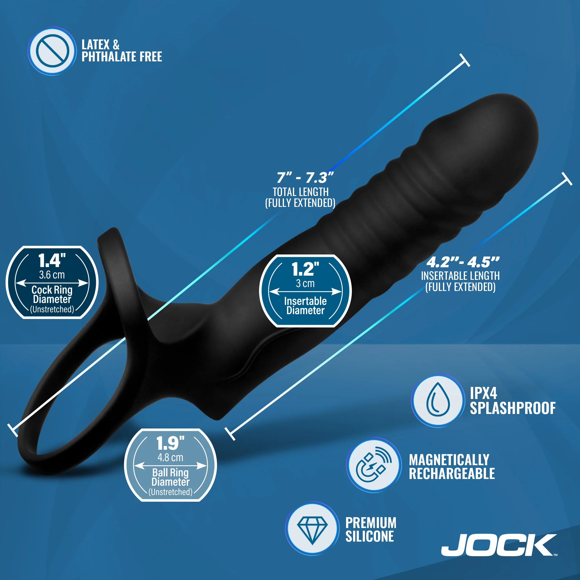 Thrusting & Vibrating Double Penetration C-Ring w/ Remote - Image 5