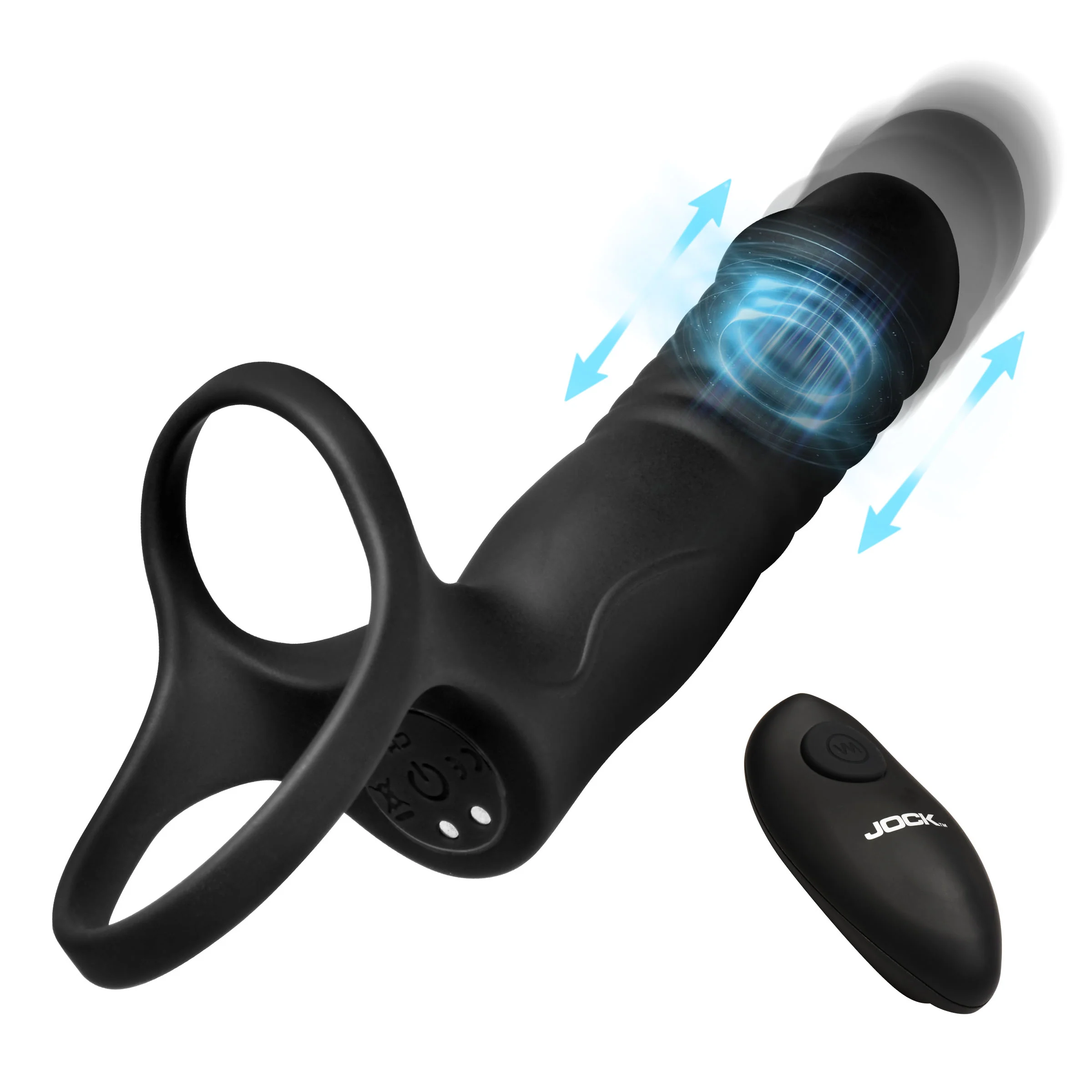 Thrusting & Vibrating Double Penetration C-Ring w/ Remote - Image 6