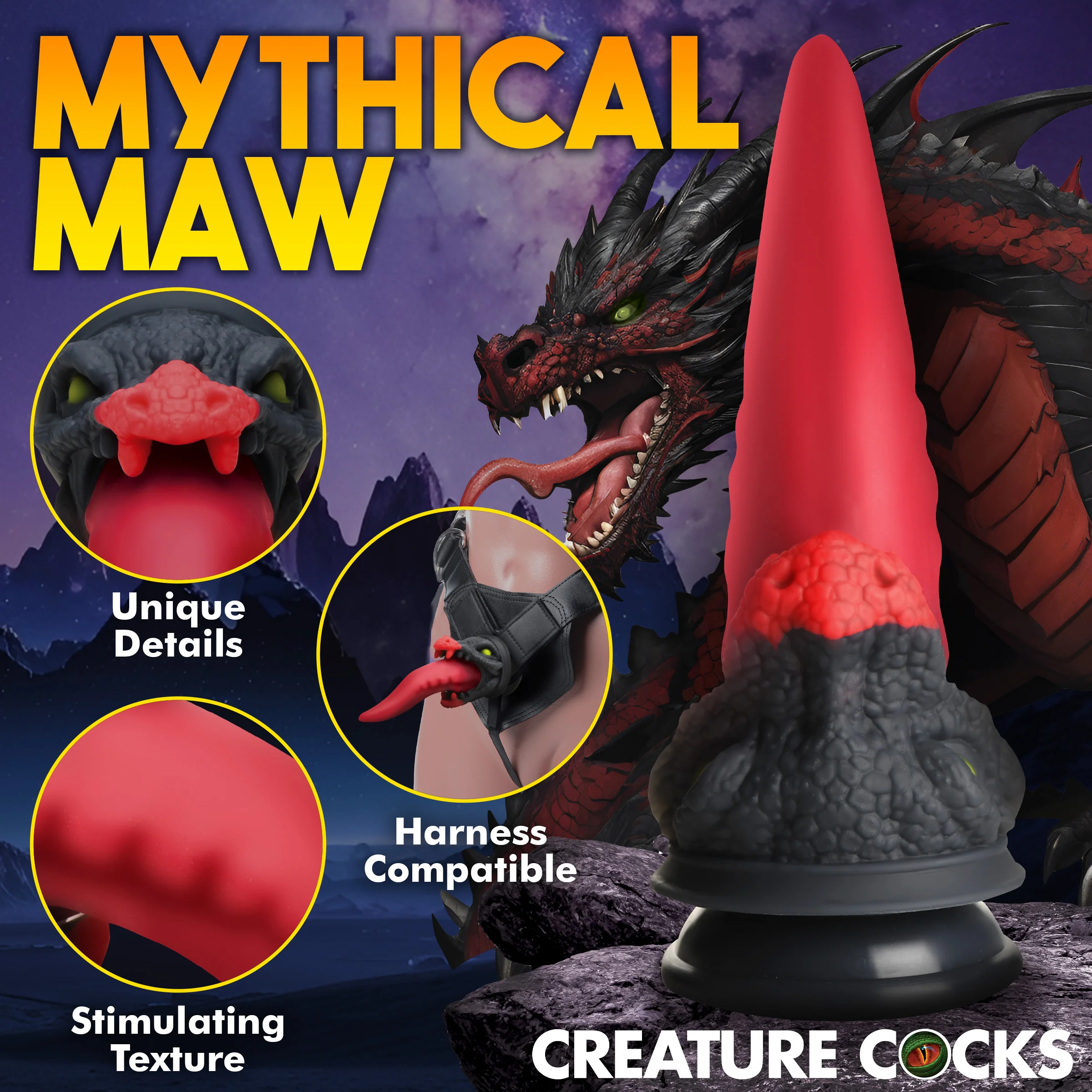 Dragon Roar Silicone Dildo + Free Lubricant - Image 6