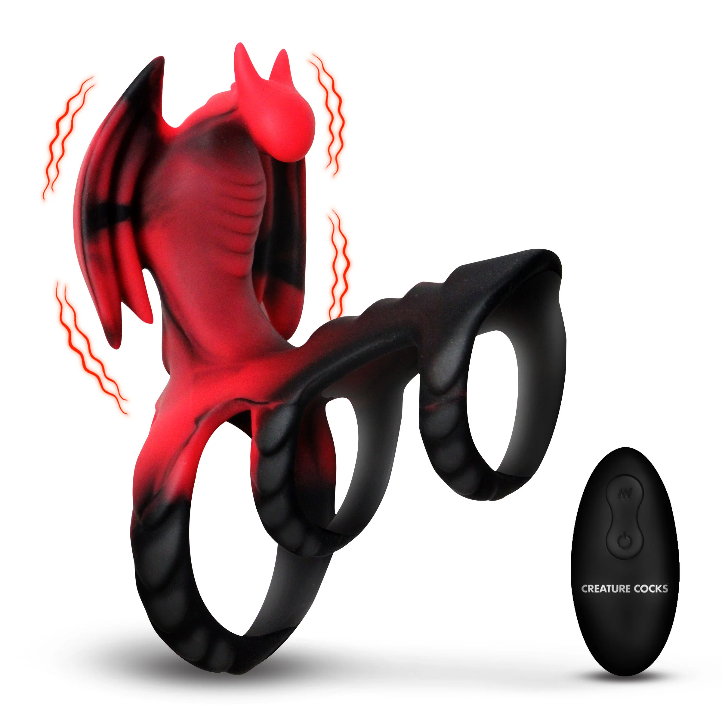 Dragon Flight Vibrating Silicone Cock Ring - Image 5