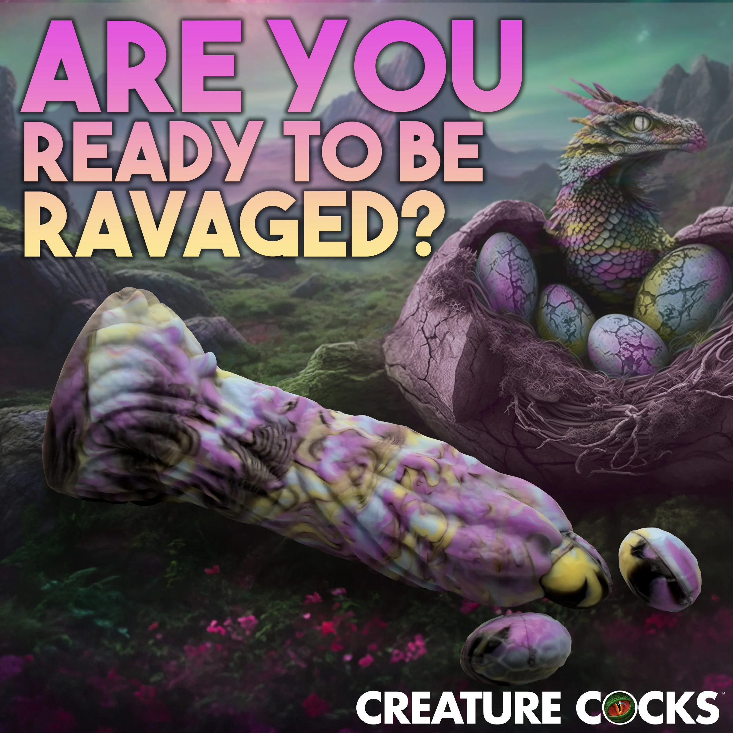 Dragon Spawn Ovipositor Silicone Dildo with Eggs - Image 3